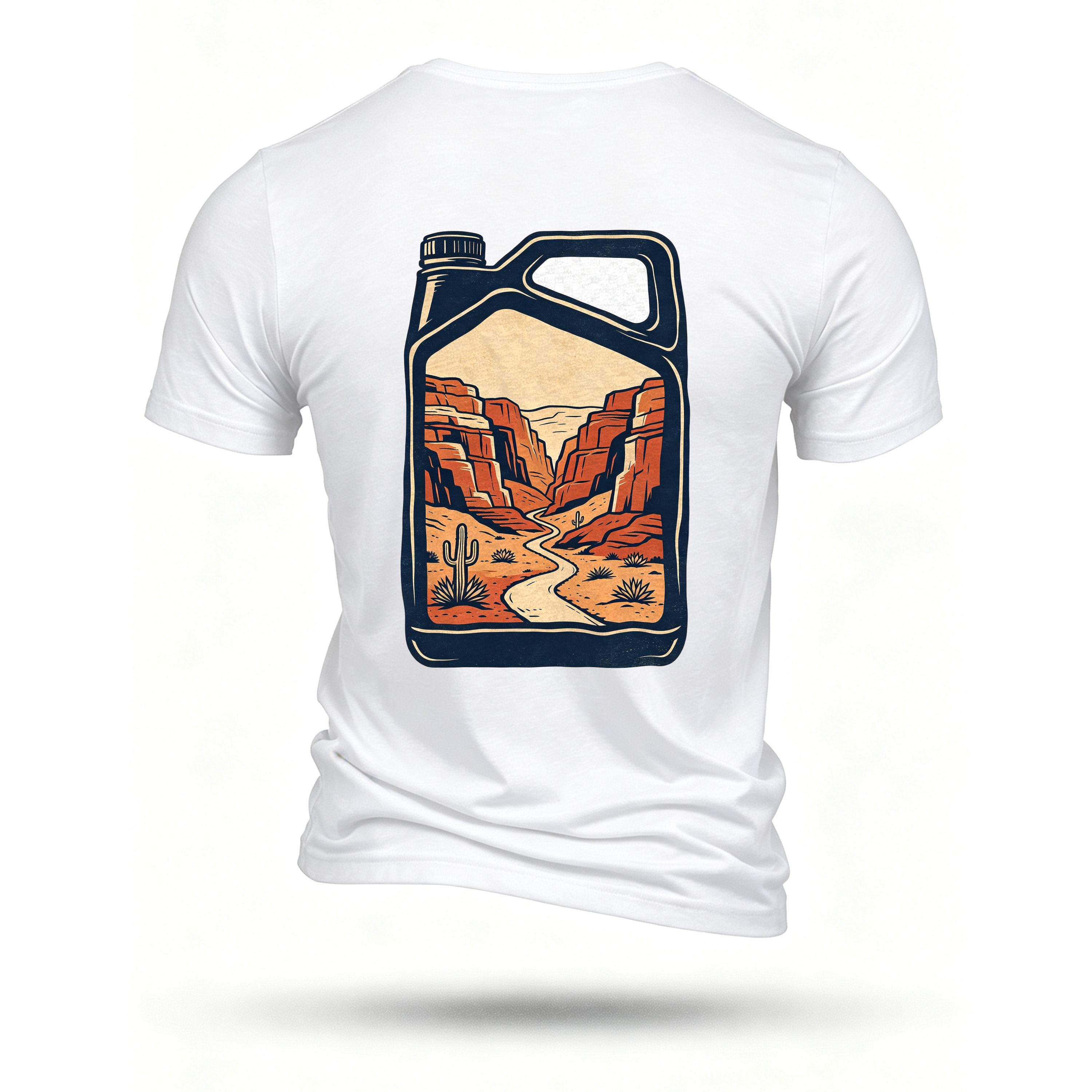 White T-shirt, back print