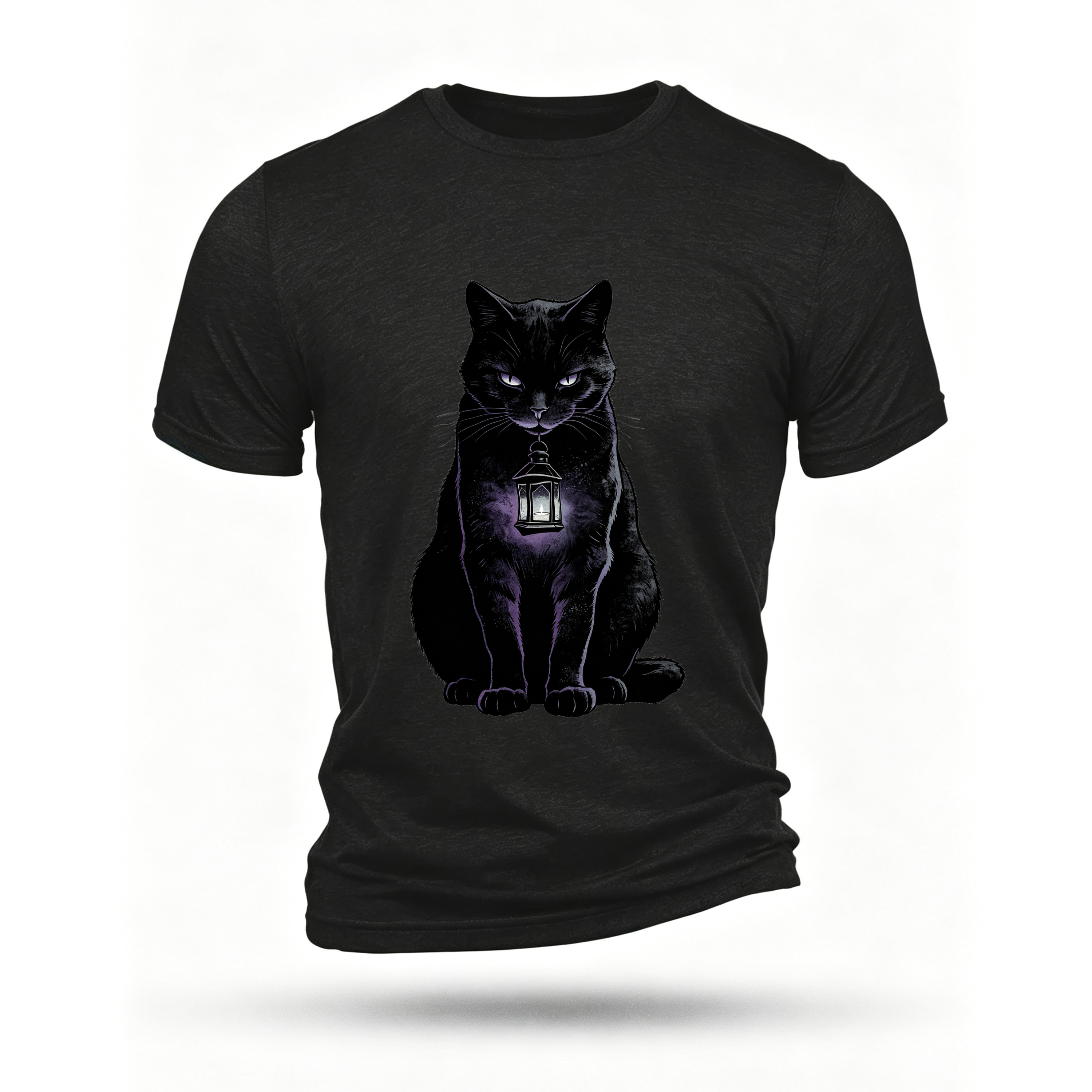 Black T-shirt, front print