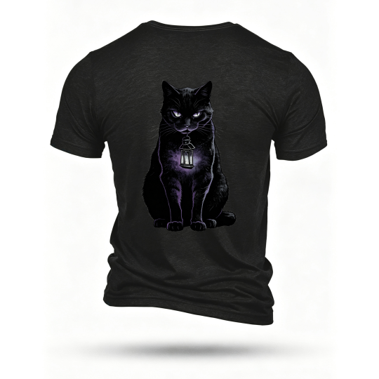 Black T-shirt, back print