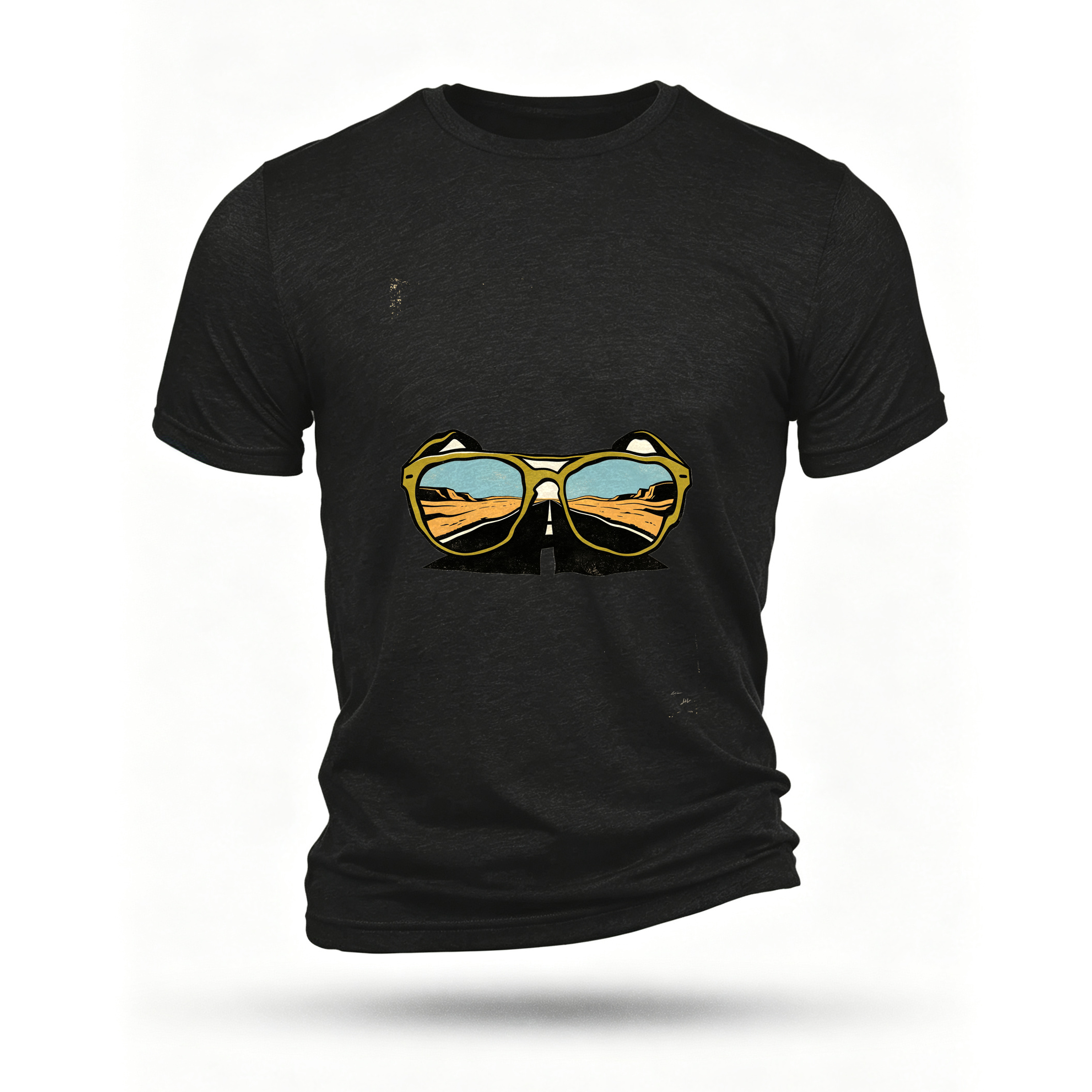 Black T-shirt, front print