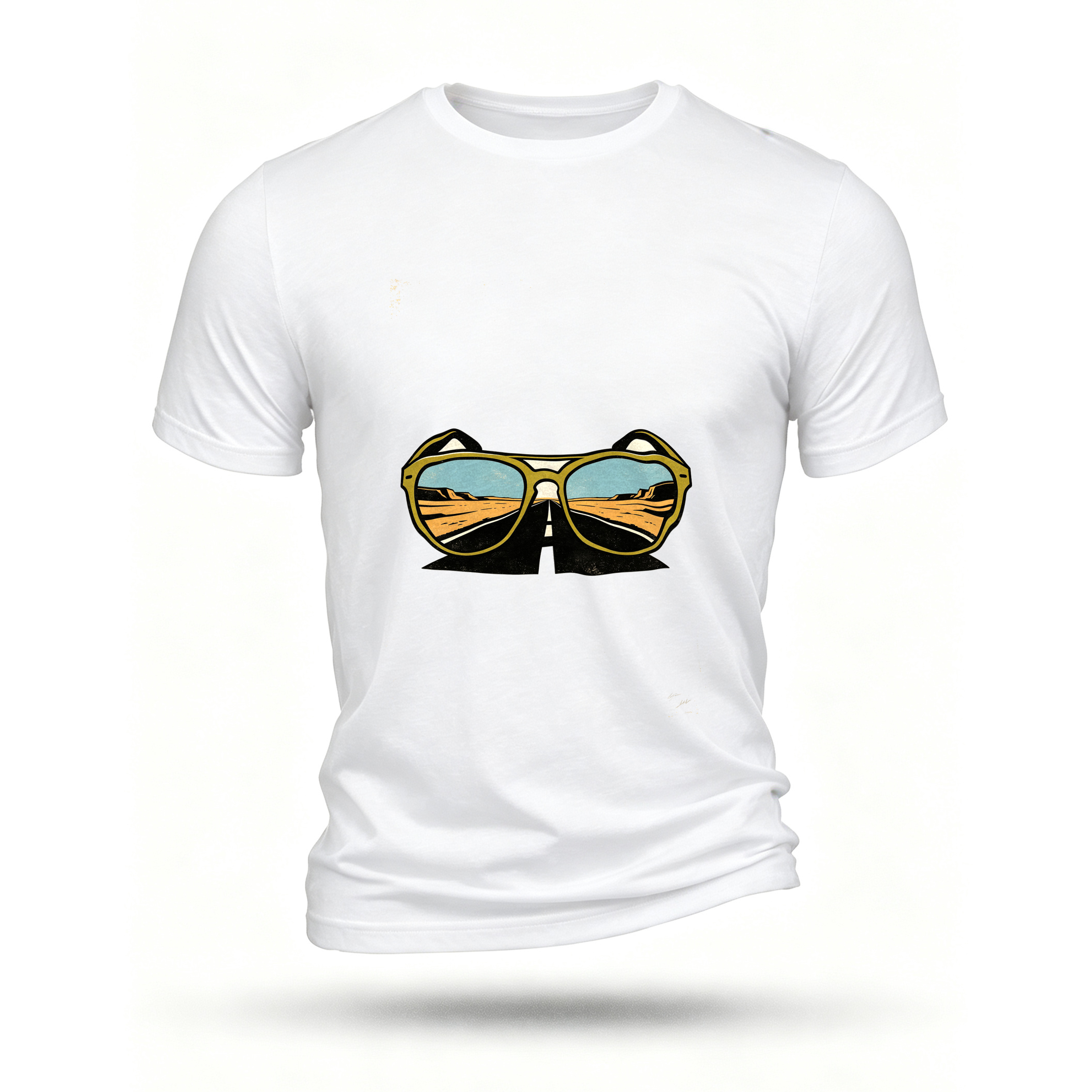 White T-shirt, front print