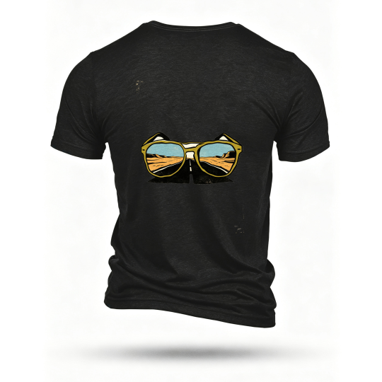 Black T-shirt, back print
