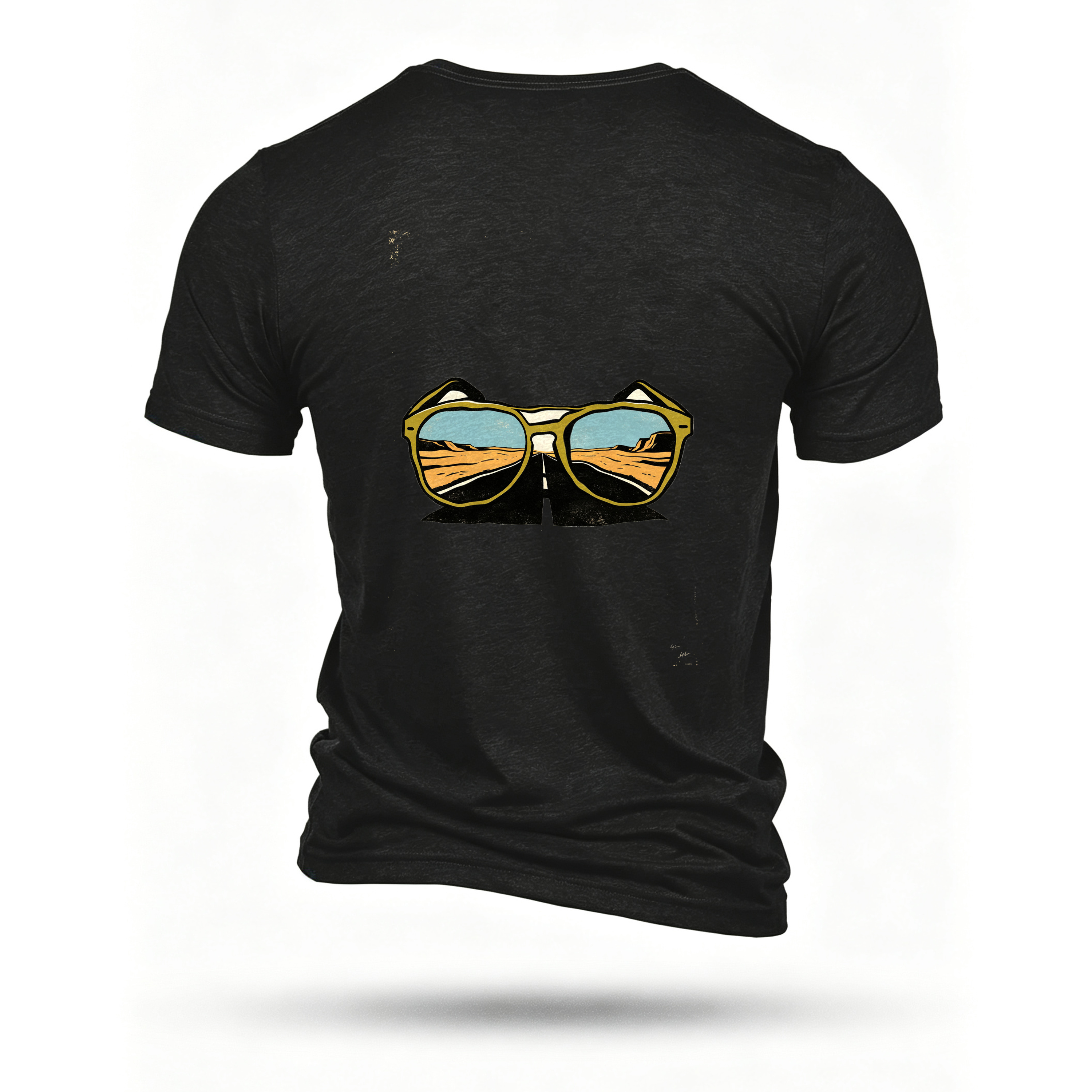 Black T-shirt, back print