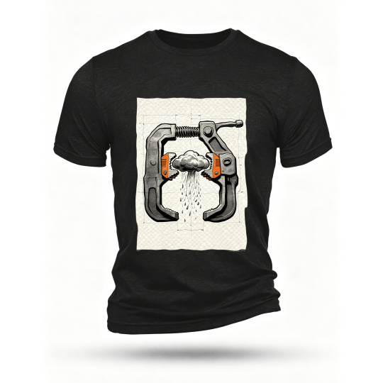 Black T-shirt, front print