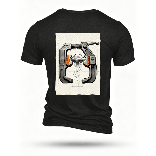 Black T-shirt, back print