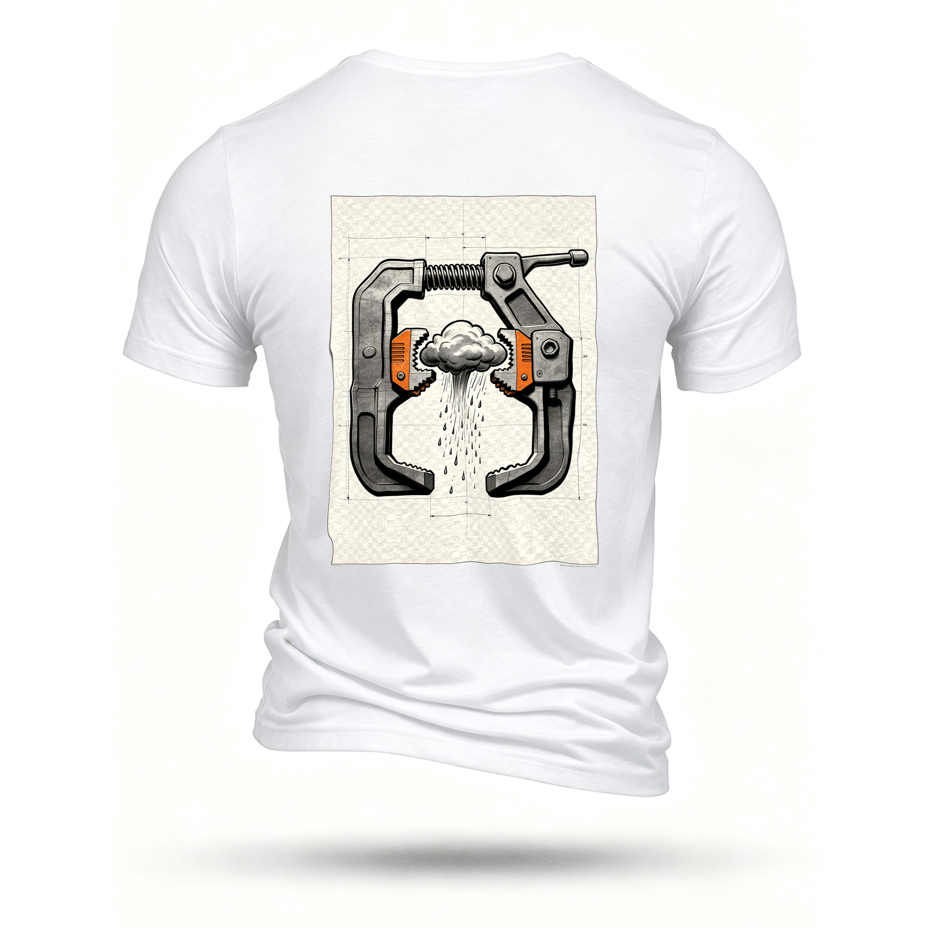 White T-shirt, back print