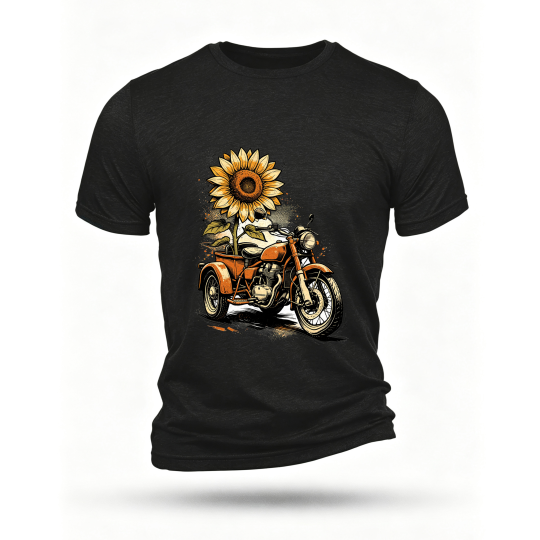 Black T-shirt, front print