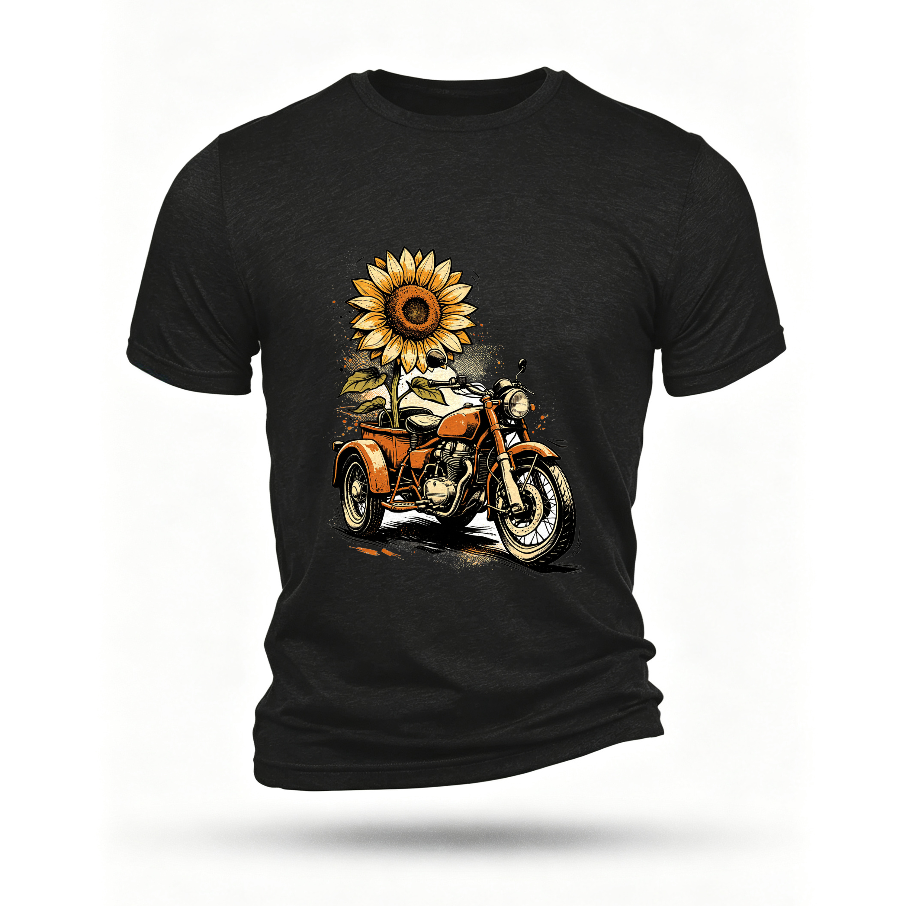 Black T-shirt, front print