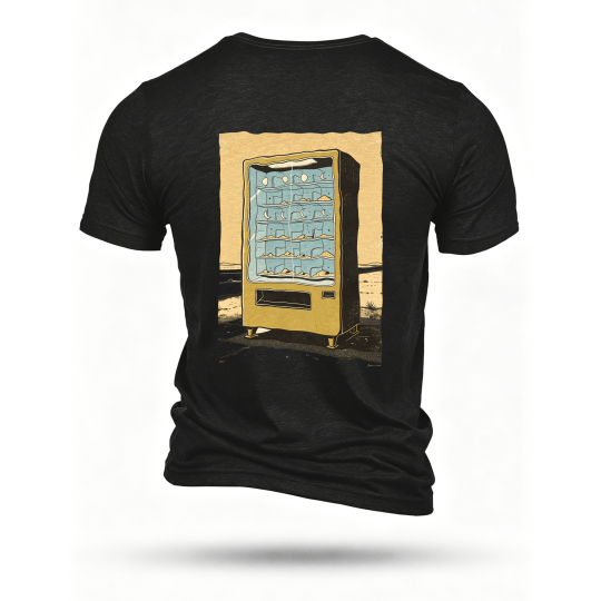 Black T-shirt, back print