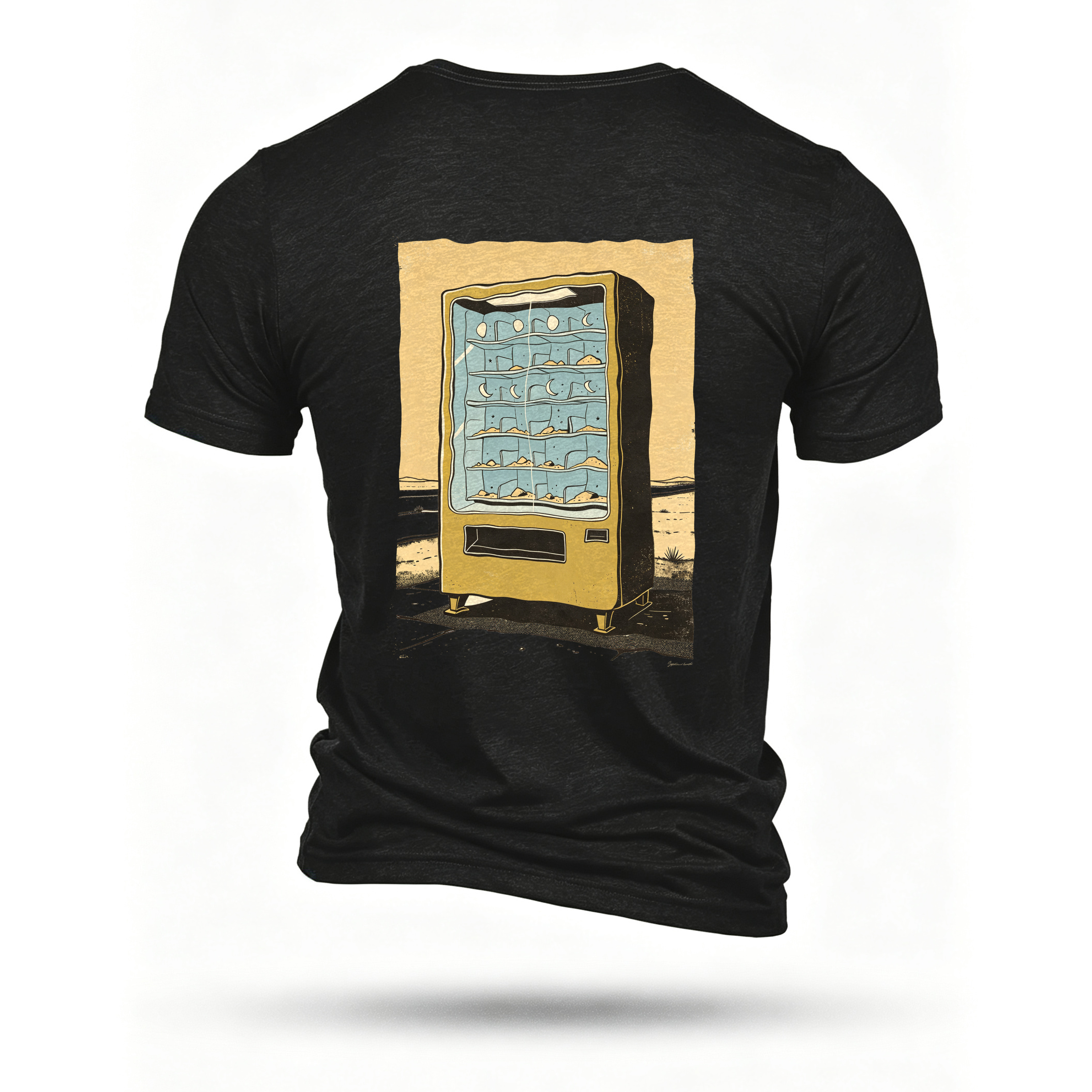 Black T-shirt, back print