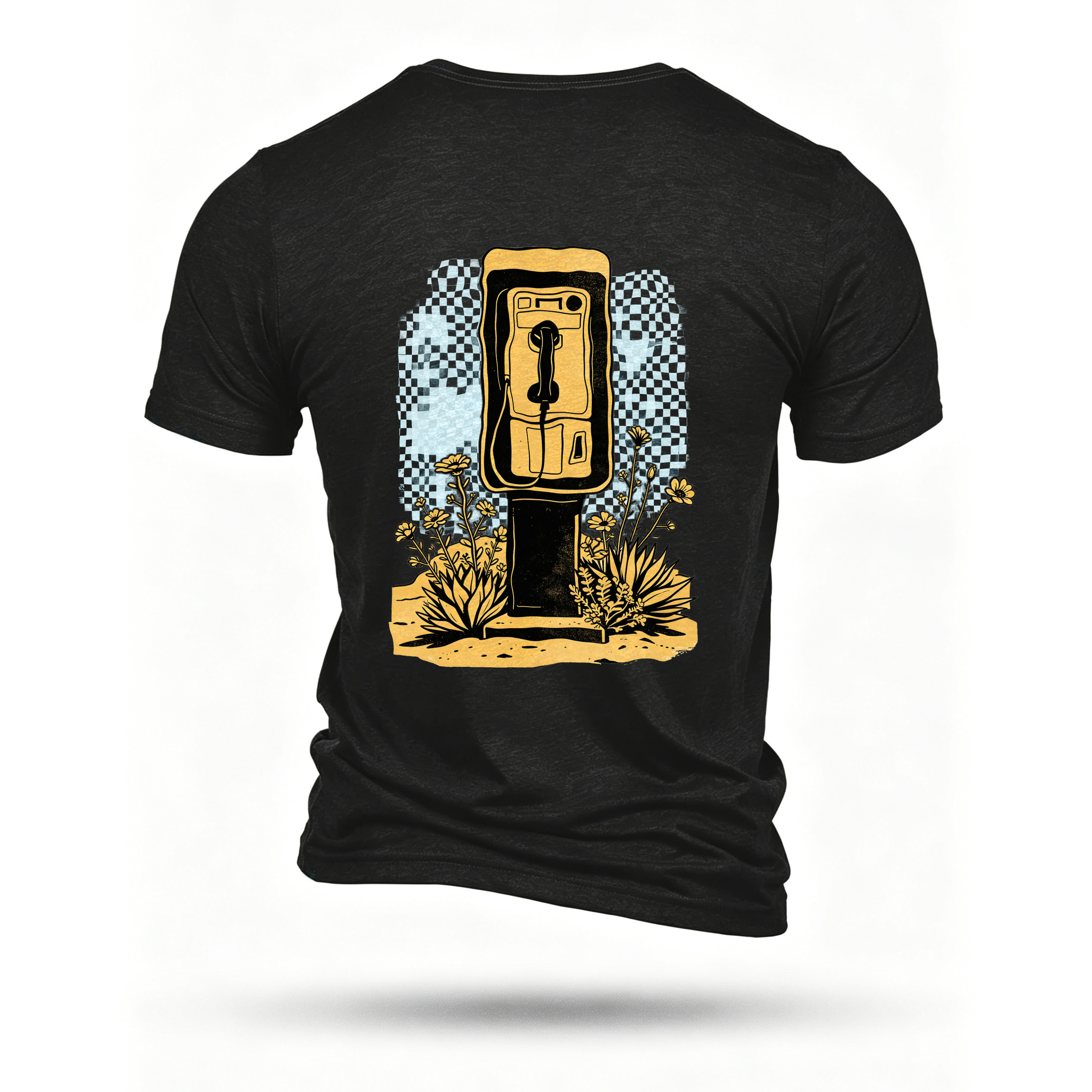 Black T-shirt, back print