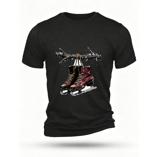 Black T-shirt, front print