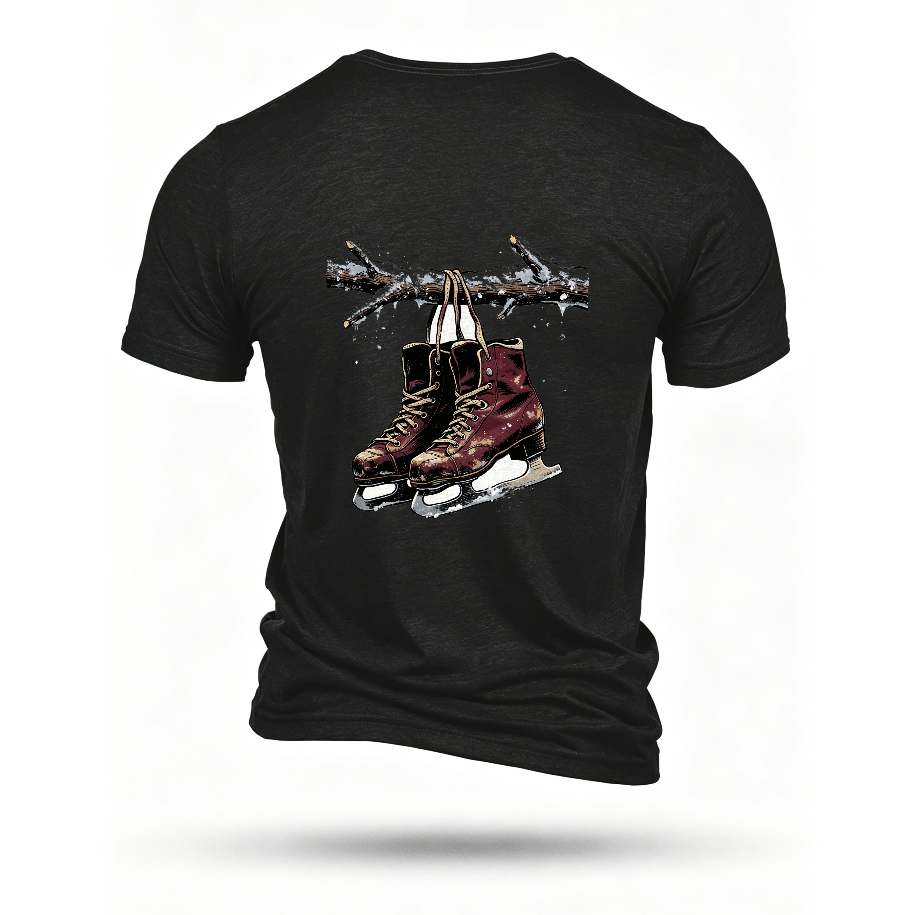 Black T-shirt, back print