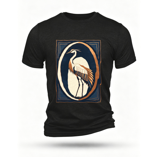 Black T-shirt, front print