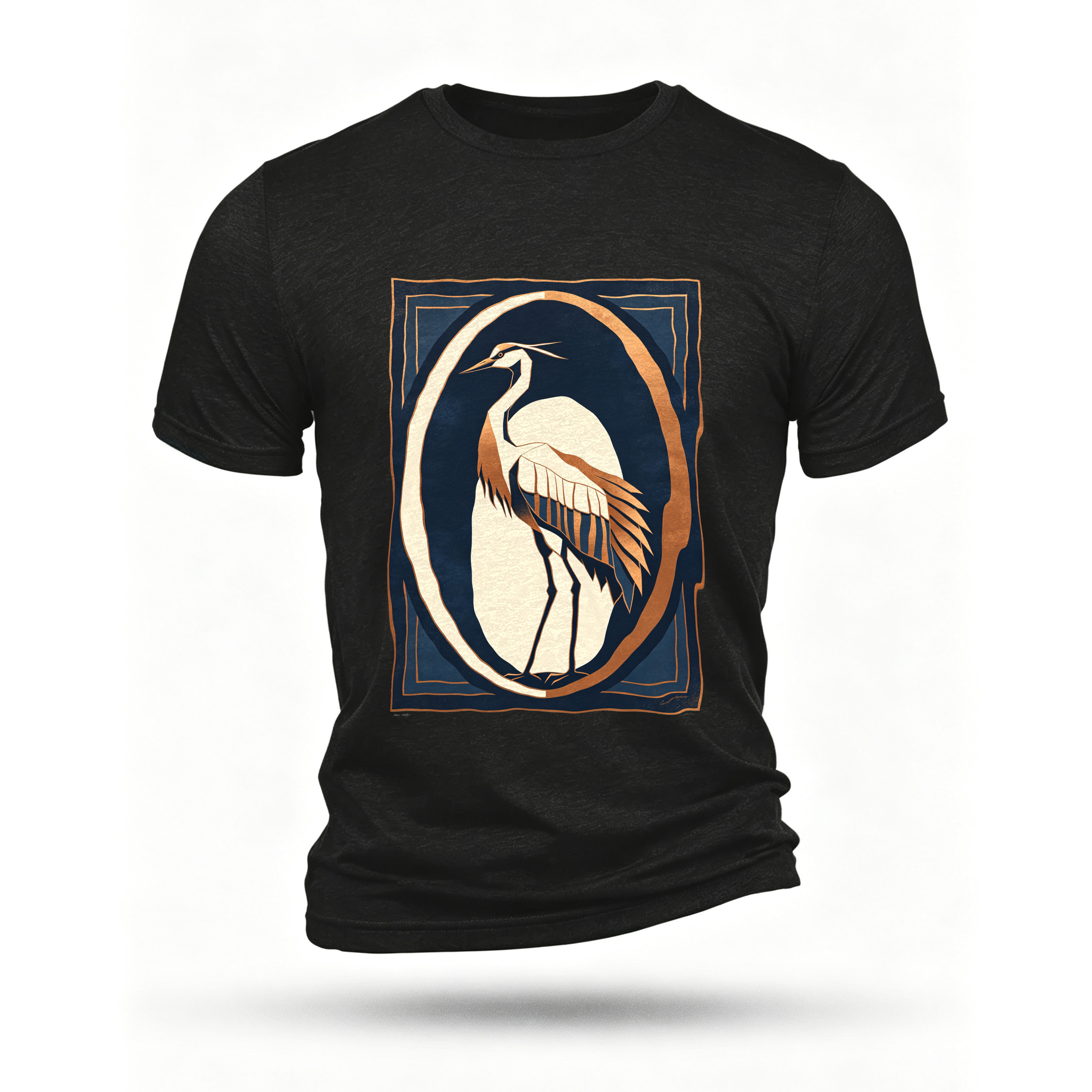 Black T-shirt, front print