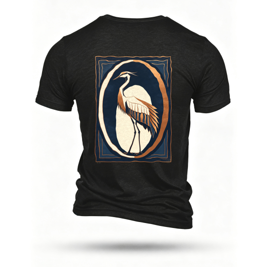 Black T-shirt, back print