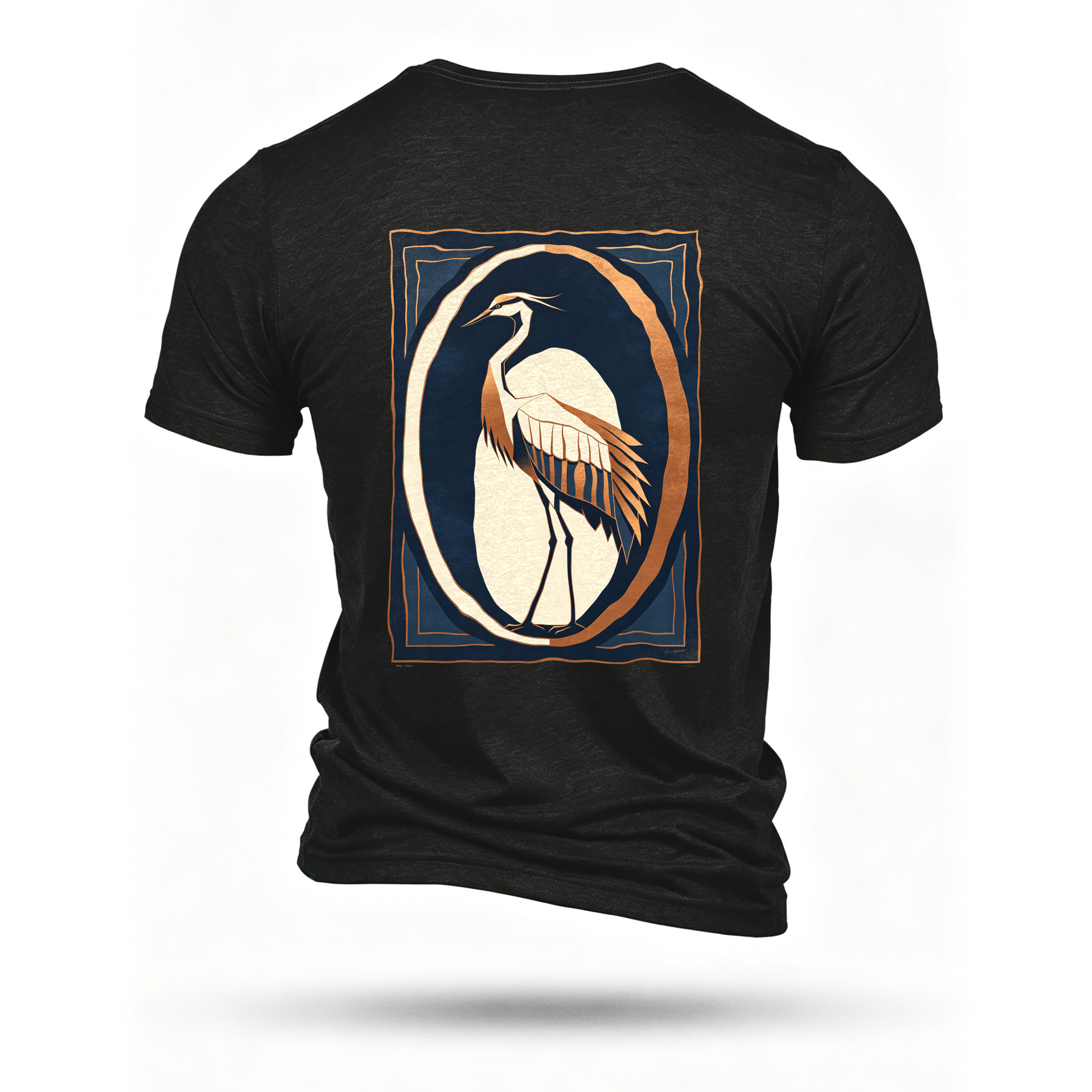 Black T-shirt, back print