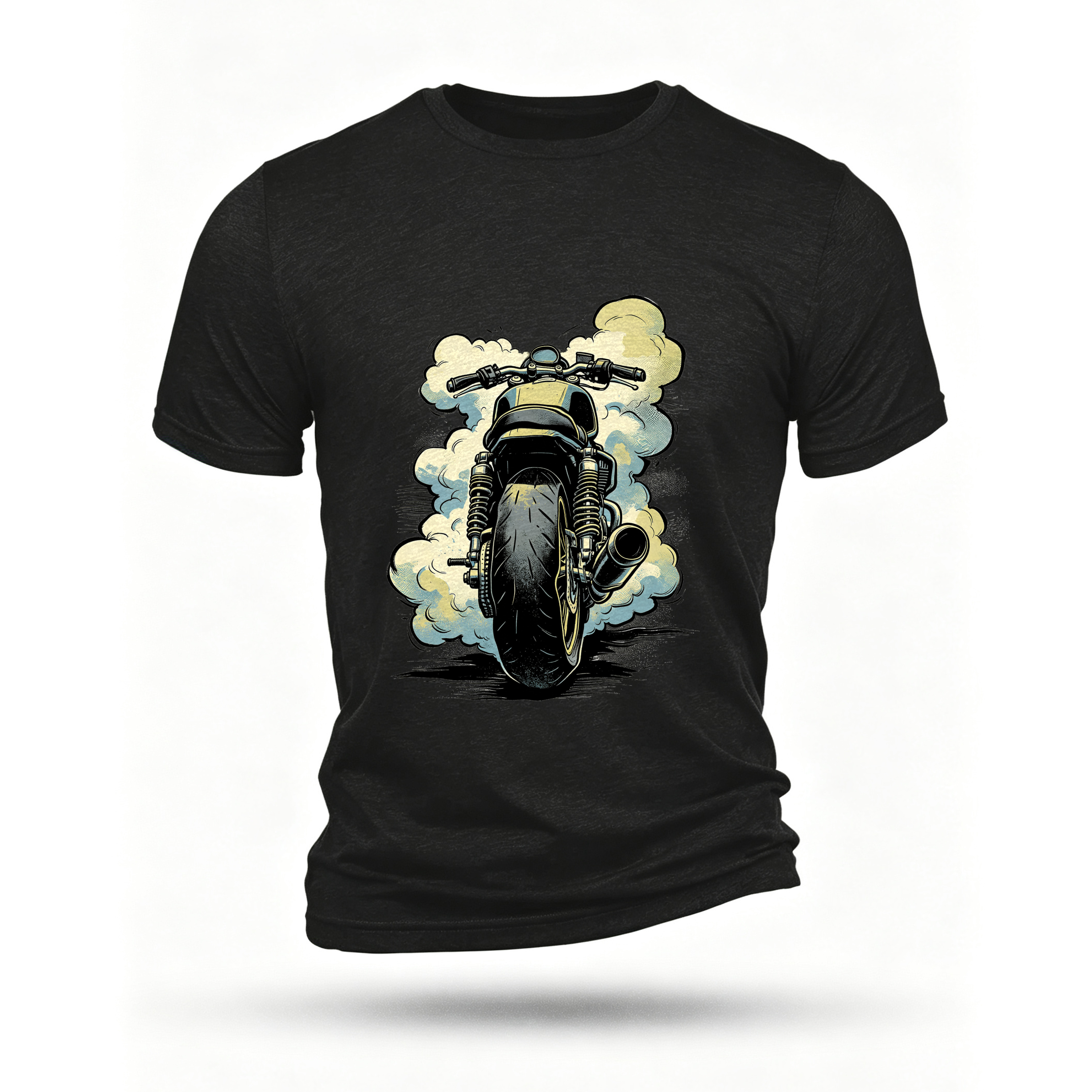 Black T-shirt, front print