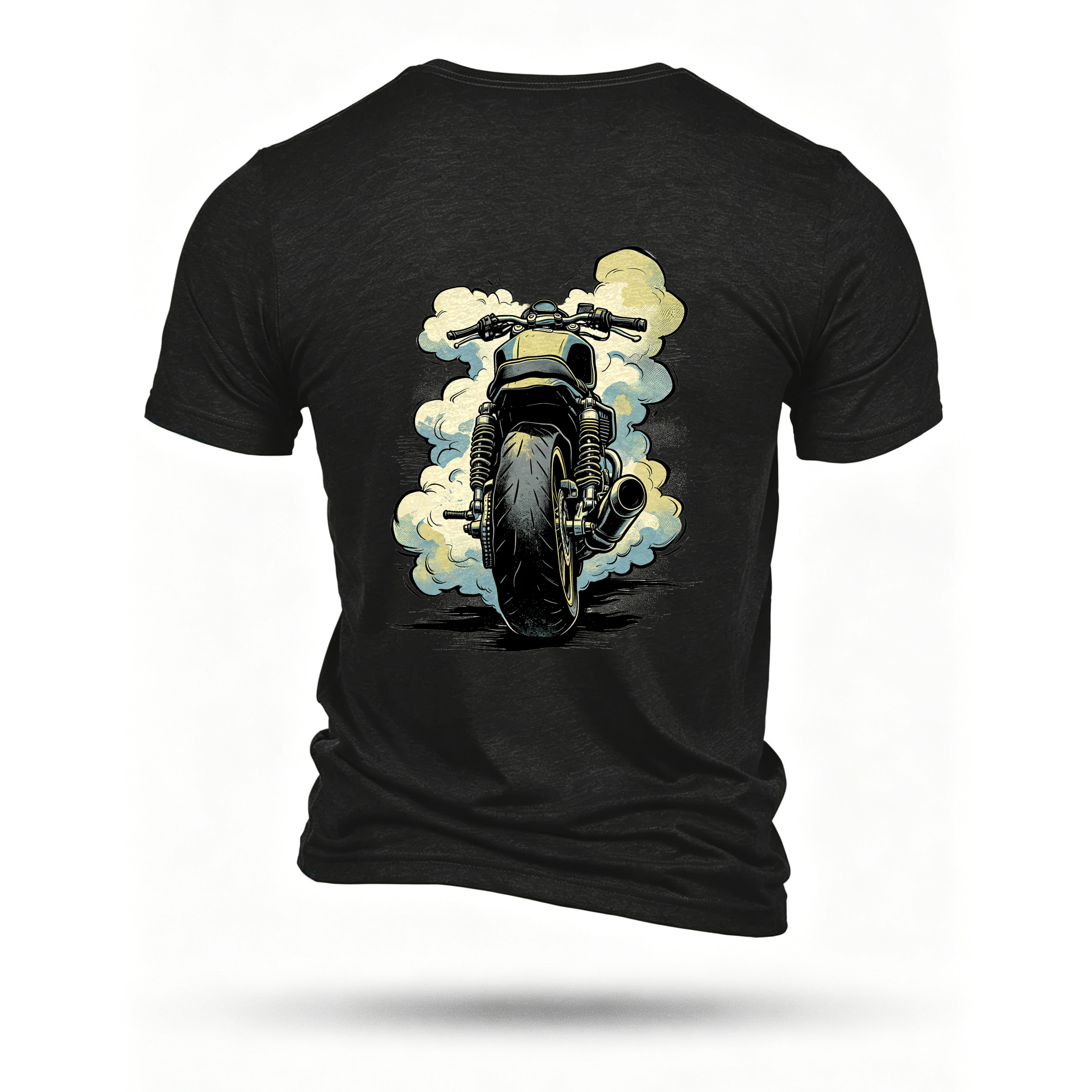 Black T-shirt, back print