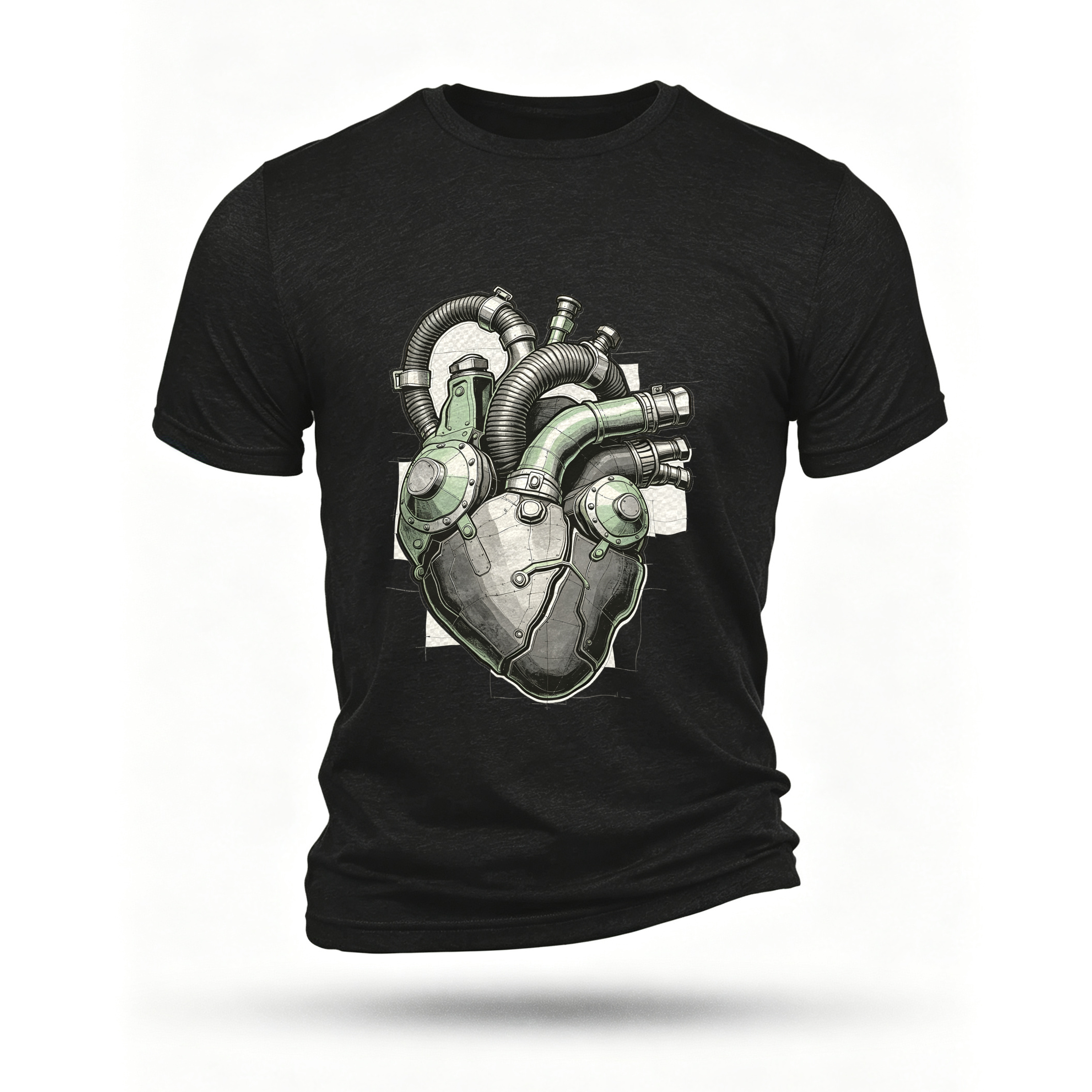 Black T-shirt, front print