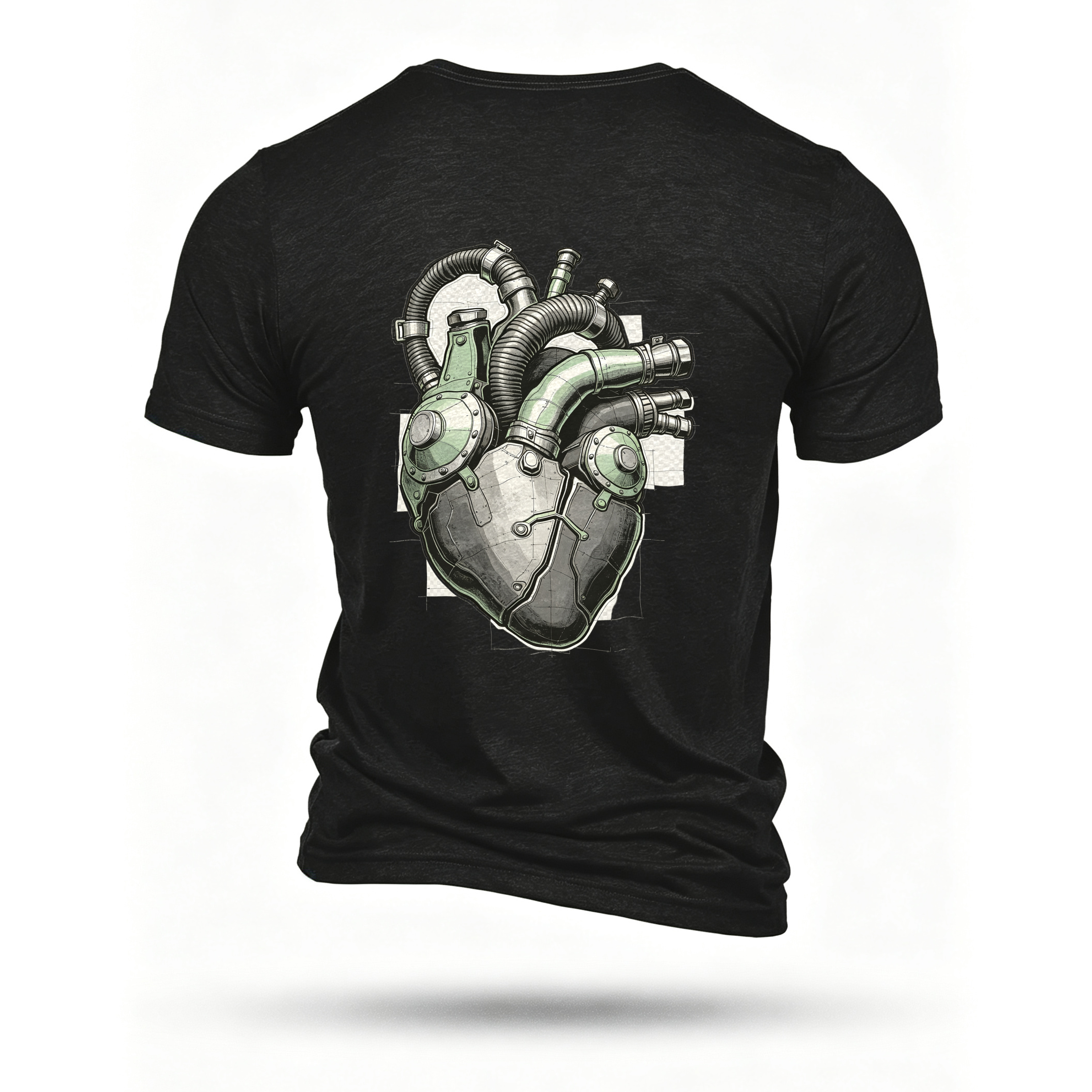 Black T-shirt, back print