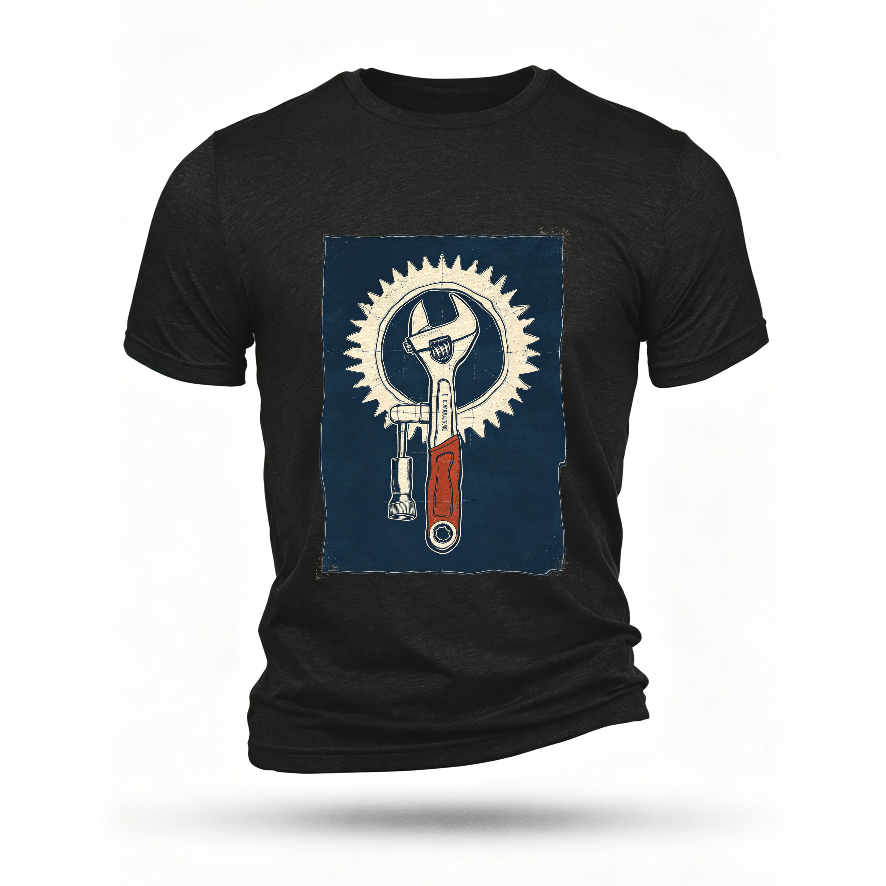 Black T-shirt, front print