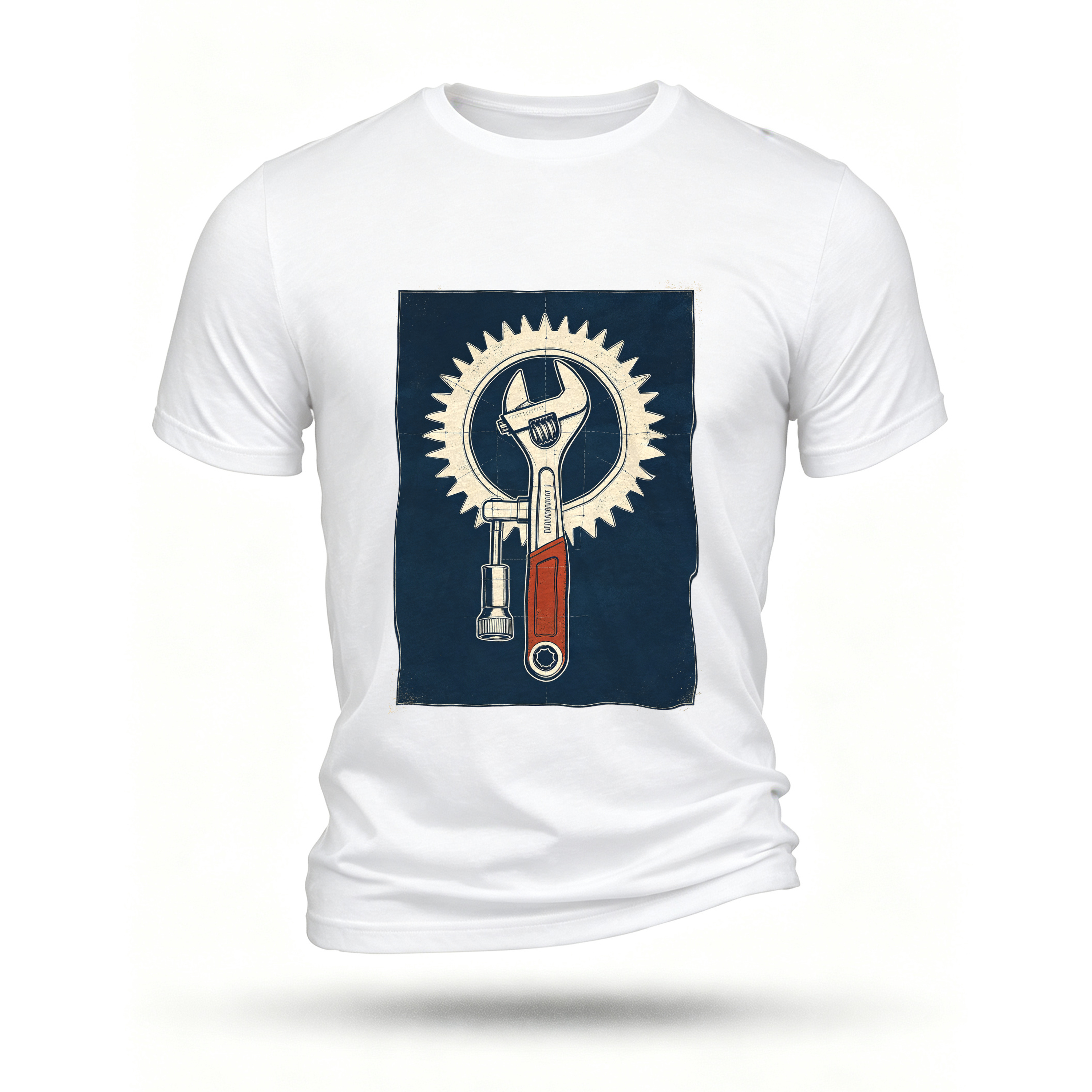 White T-shirt, front print