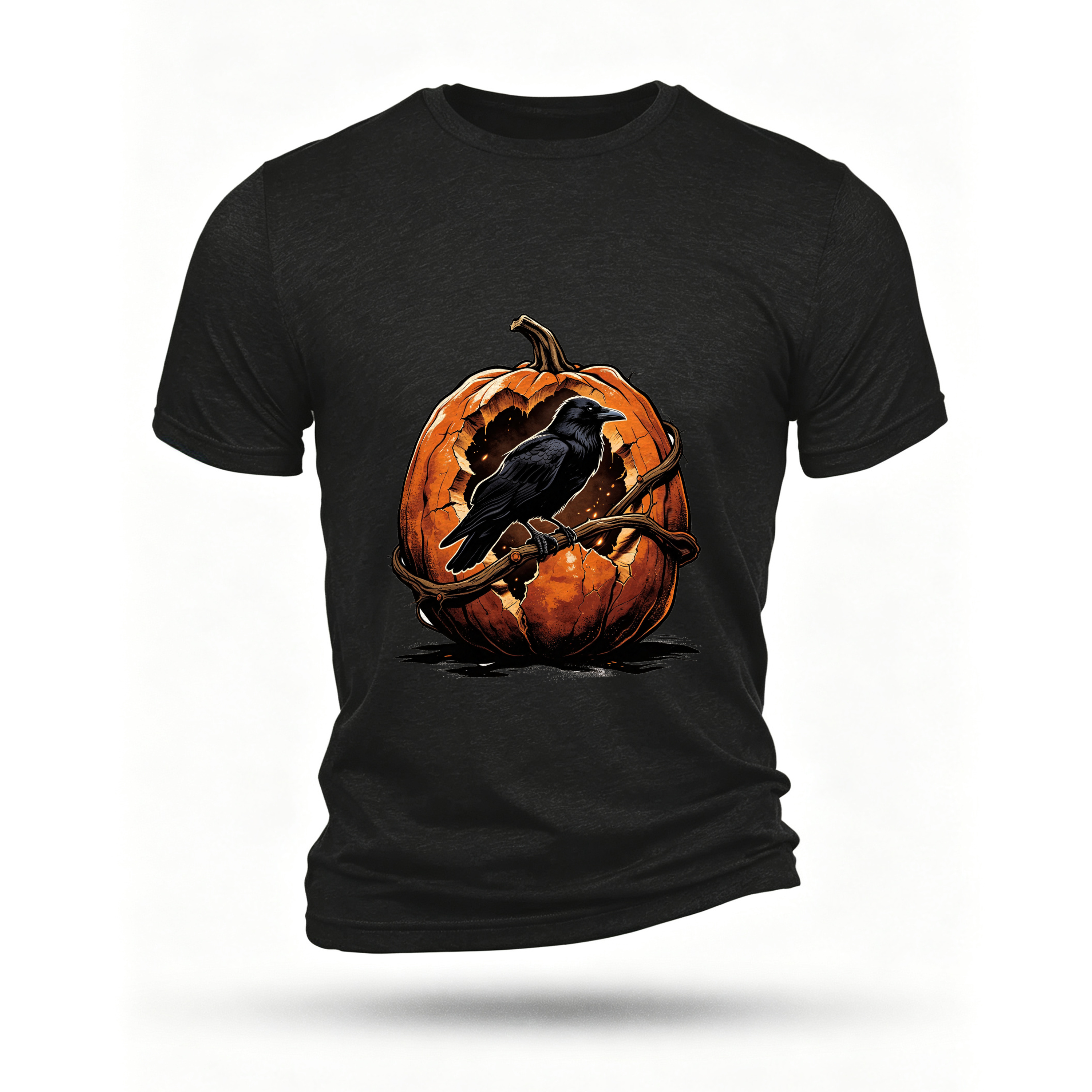 Black T-shirt, front print