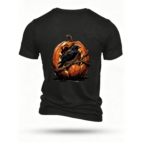 Black T-shirt, back print