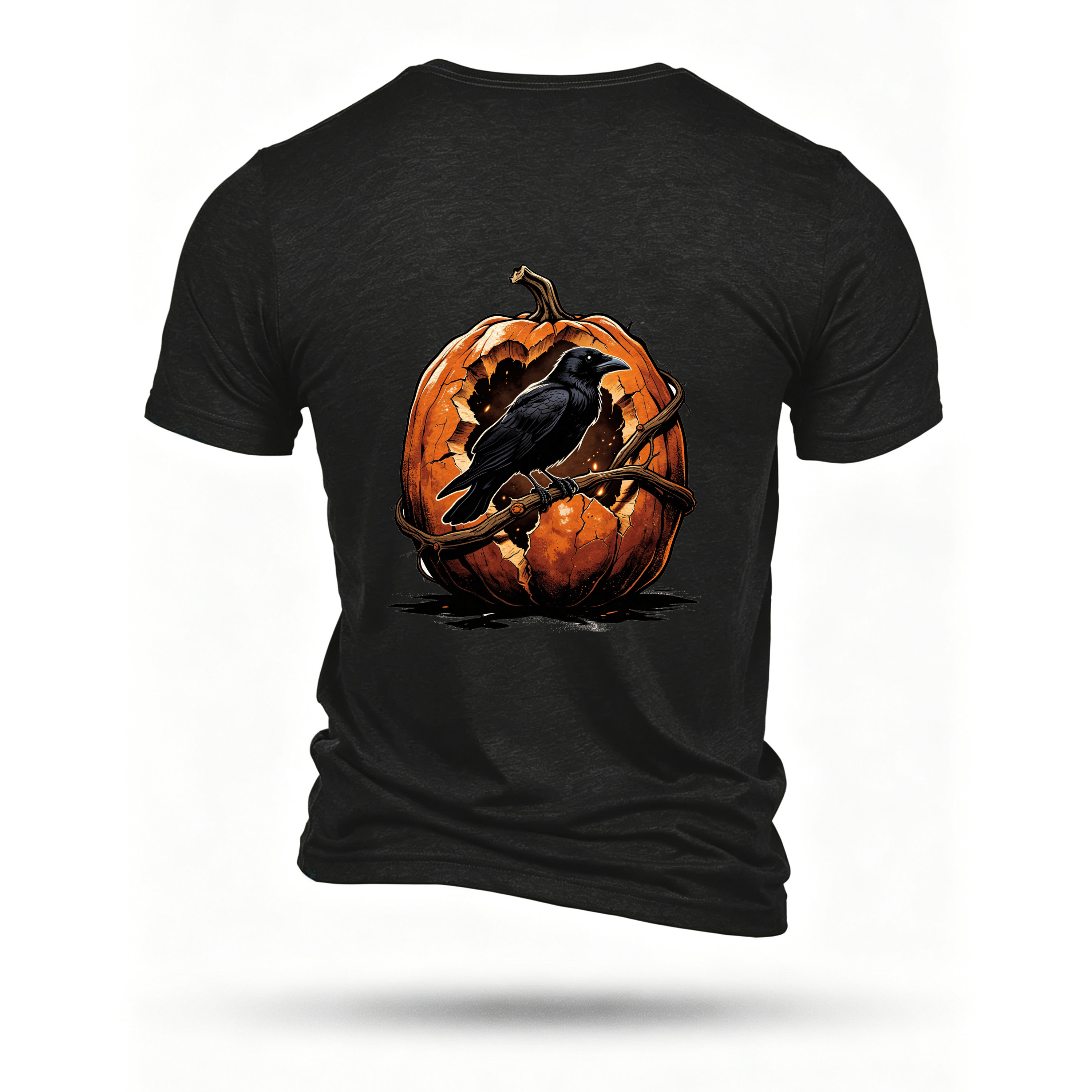 Black T-shirt, back print