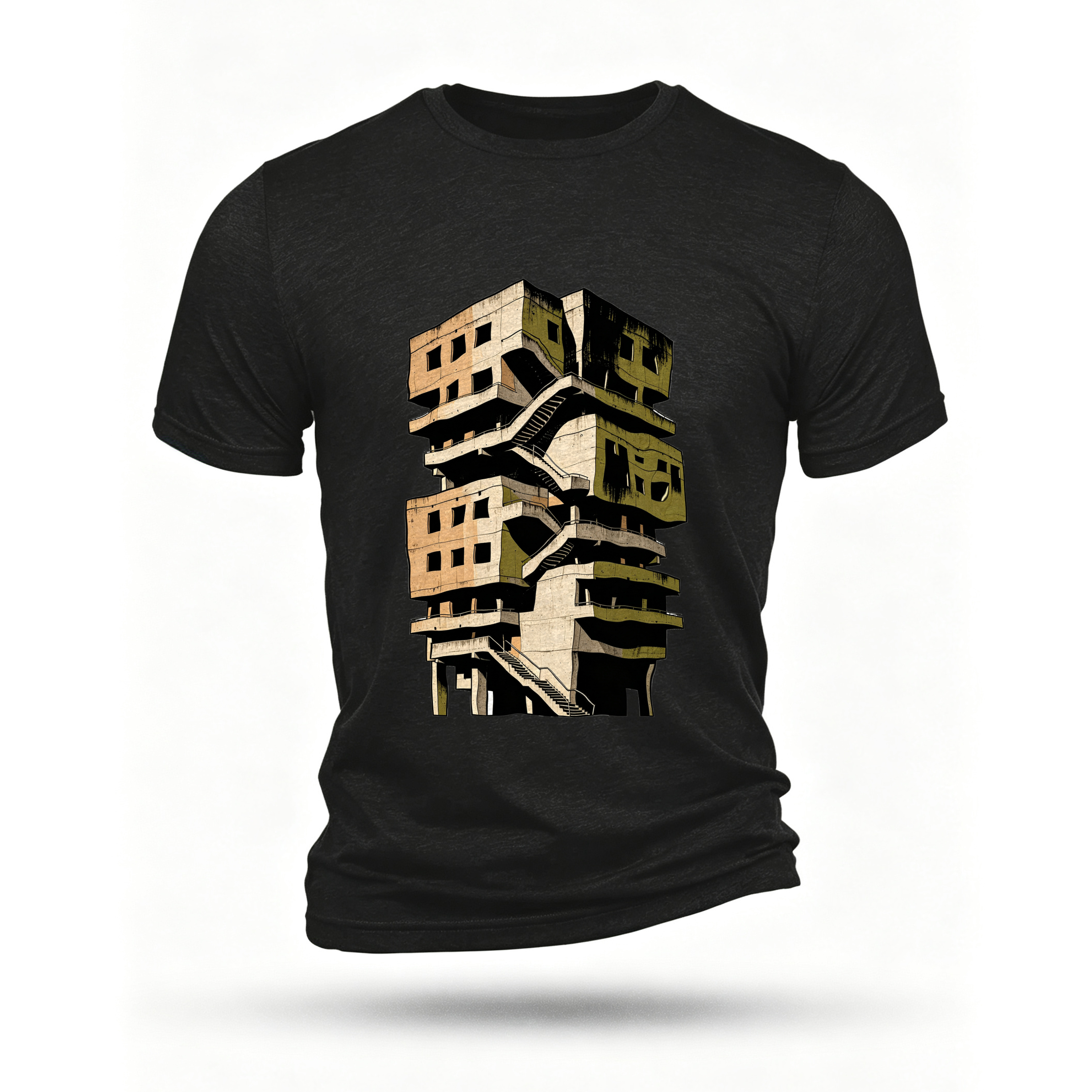 Black T-shirt, front print