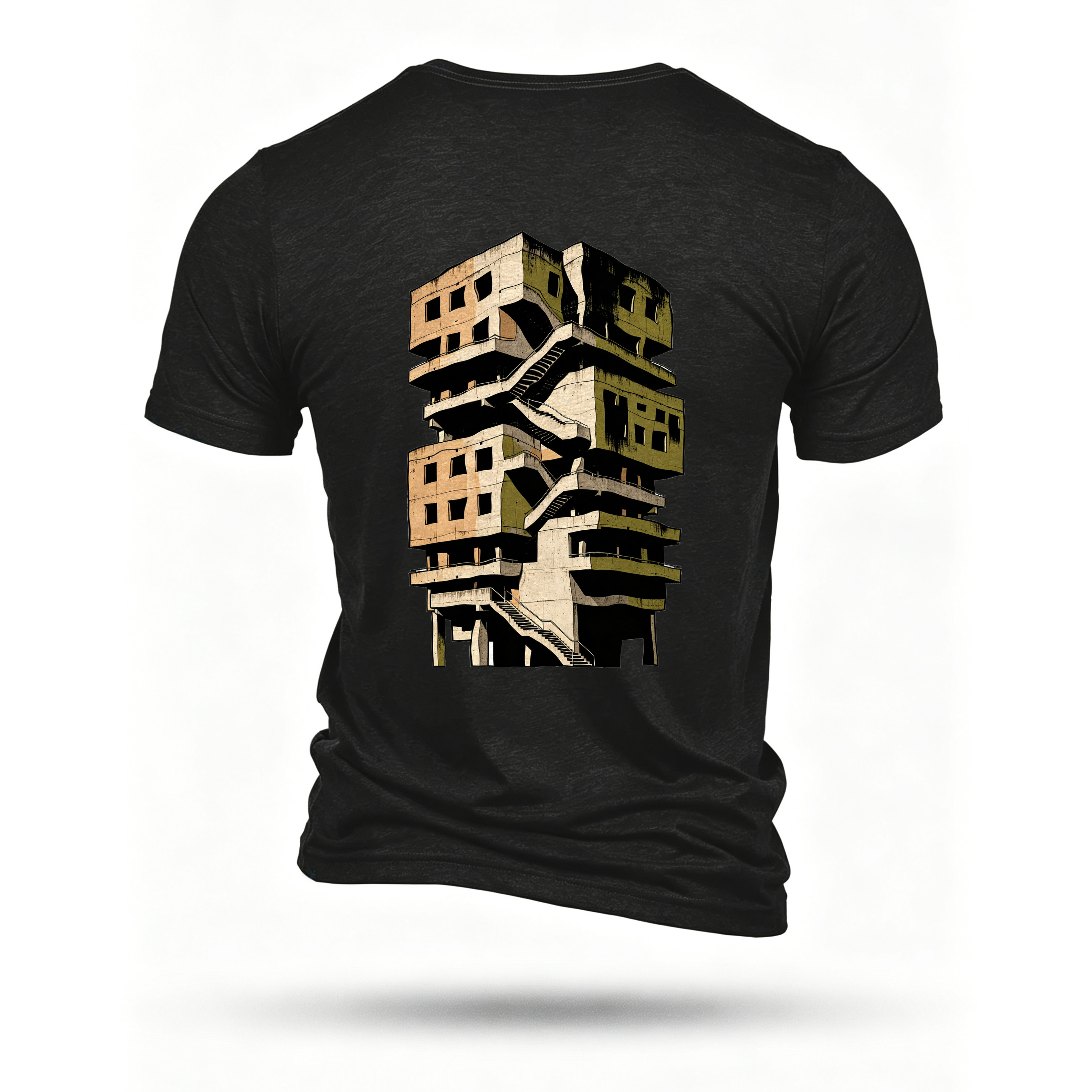 Black T-shirt, back print