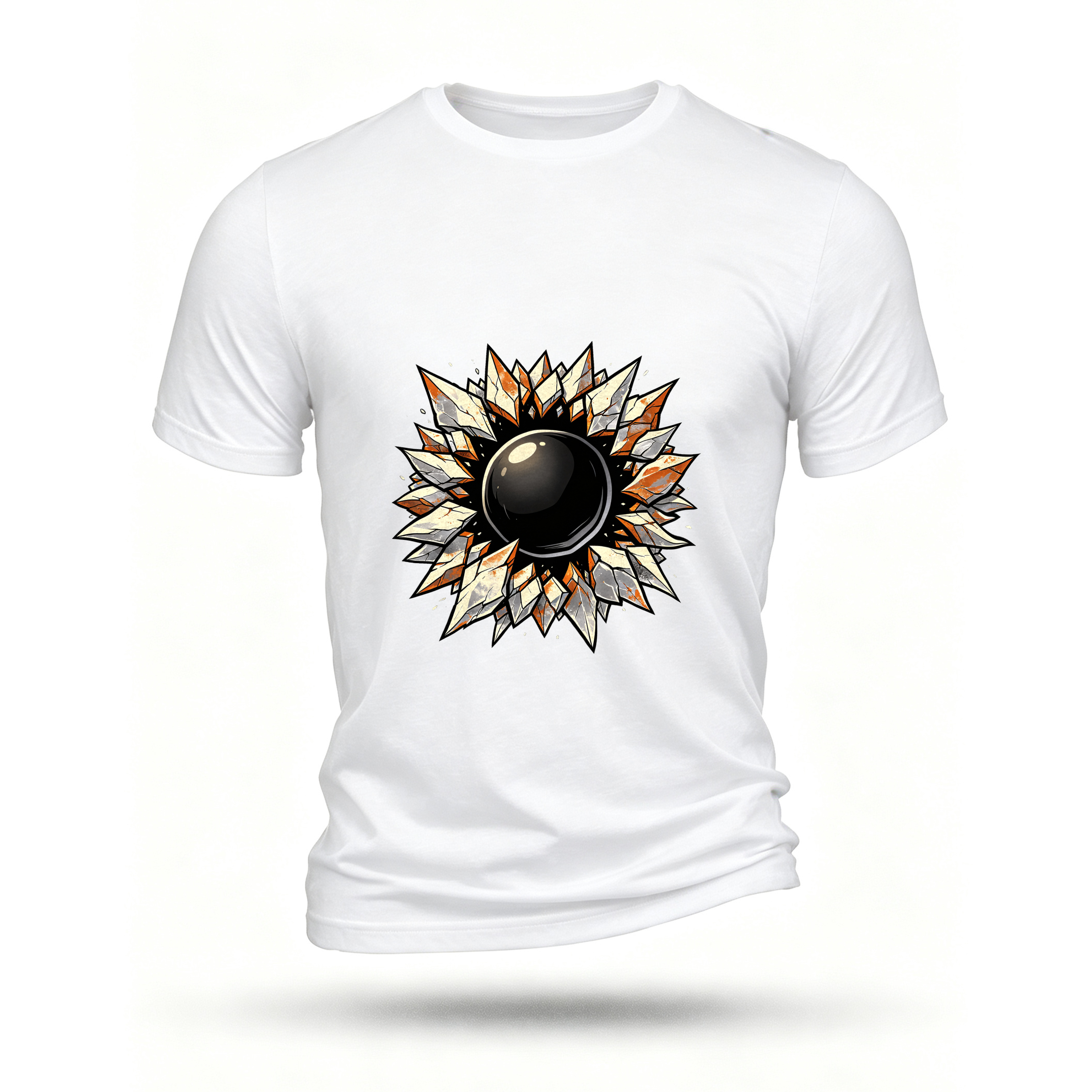 White T-shirt, front print