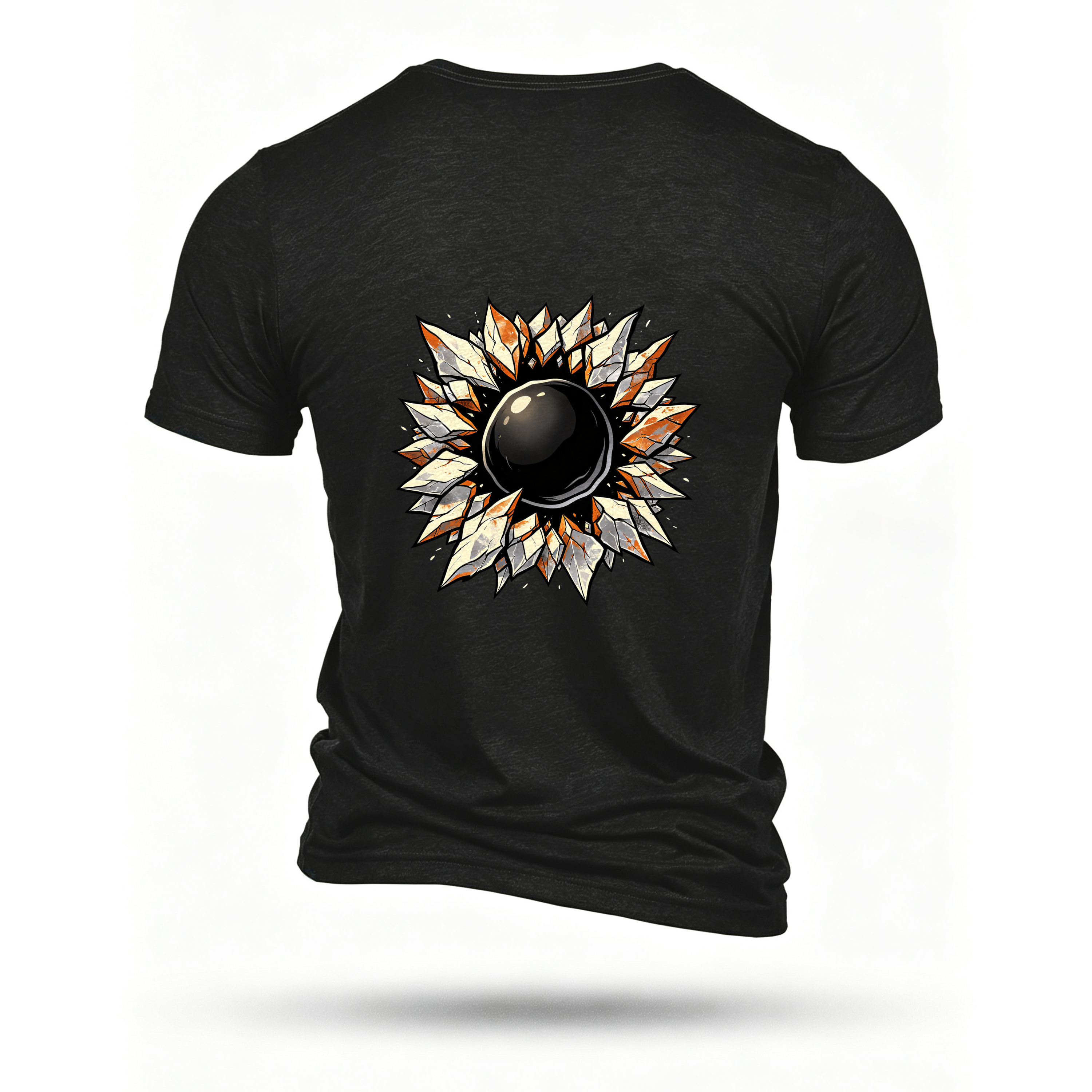 Black T-shirt, back print
