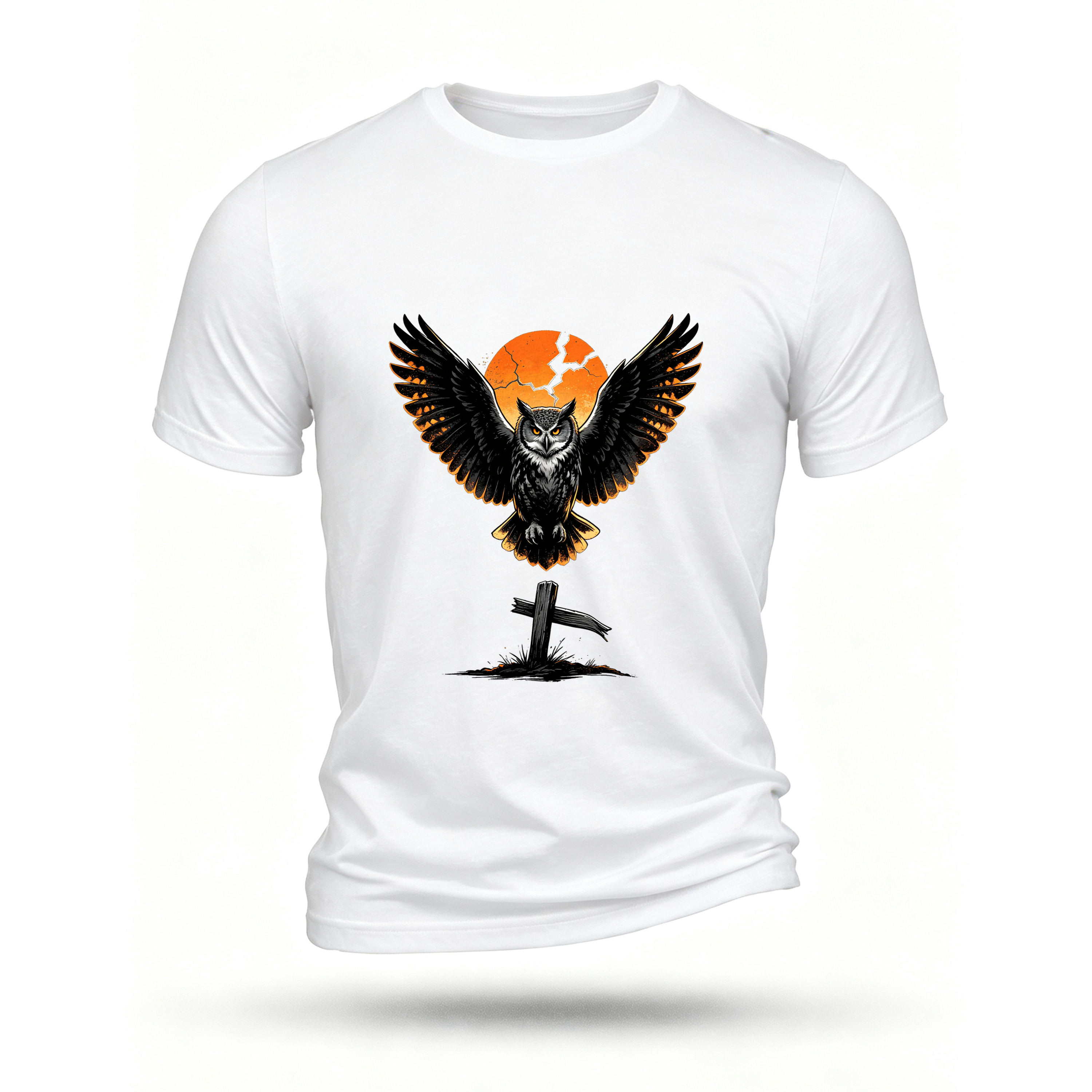 White T-shirt, front print
