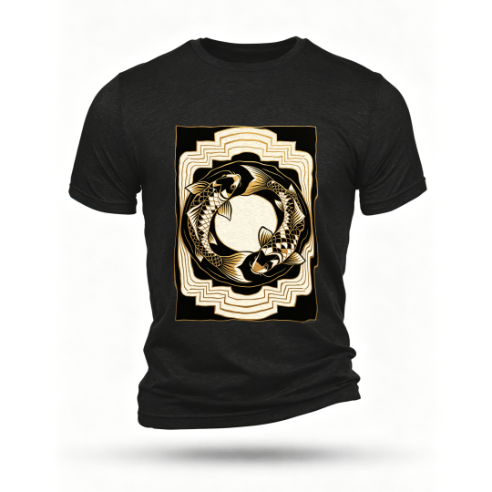 Black T-shirt, front print
