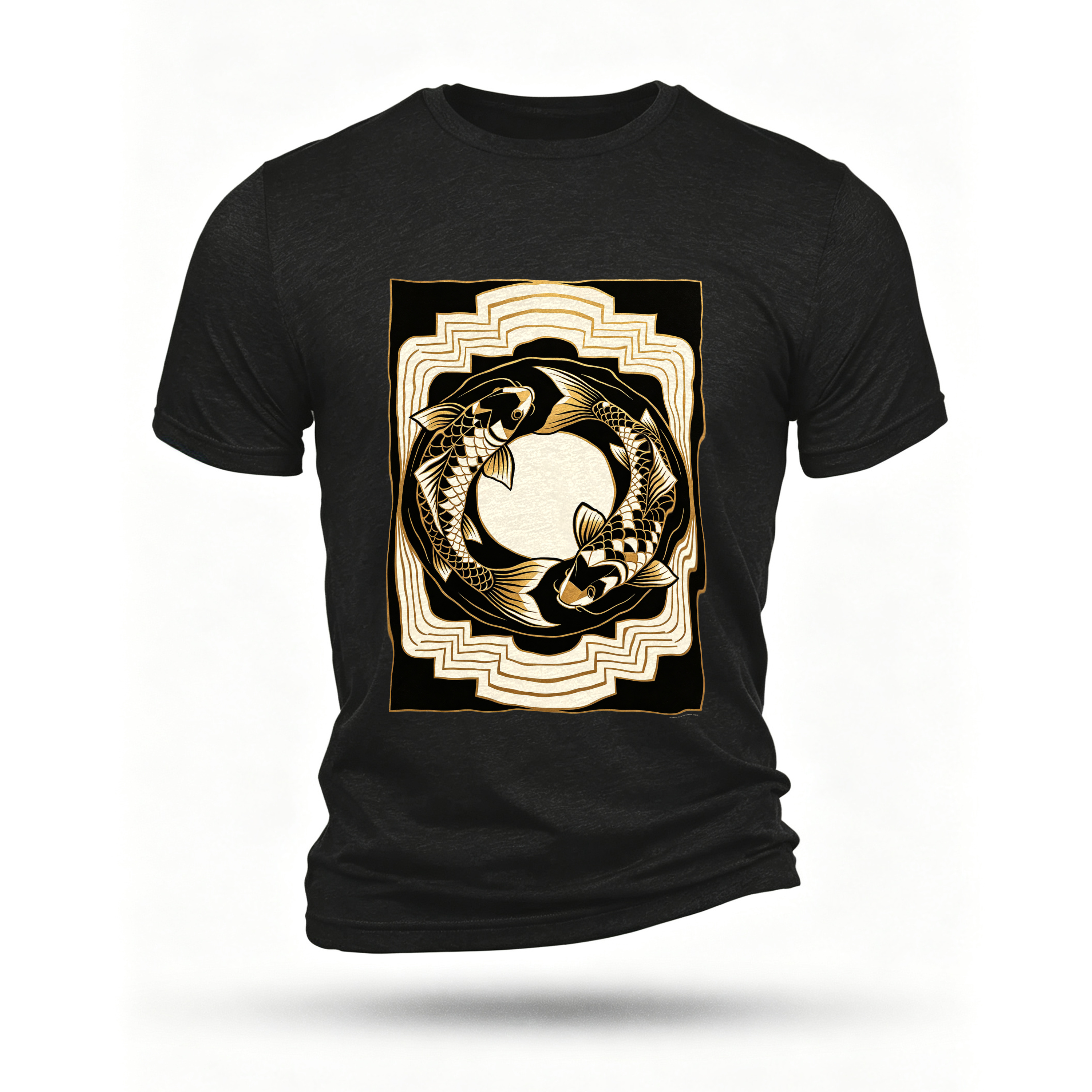 Black T-shirt, front print
