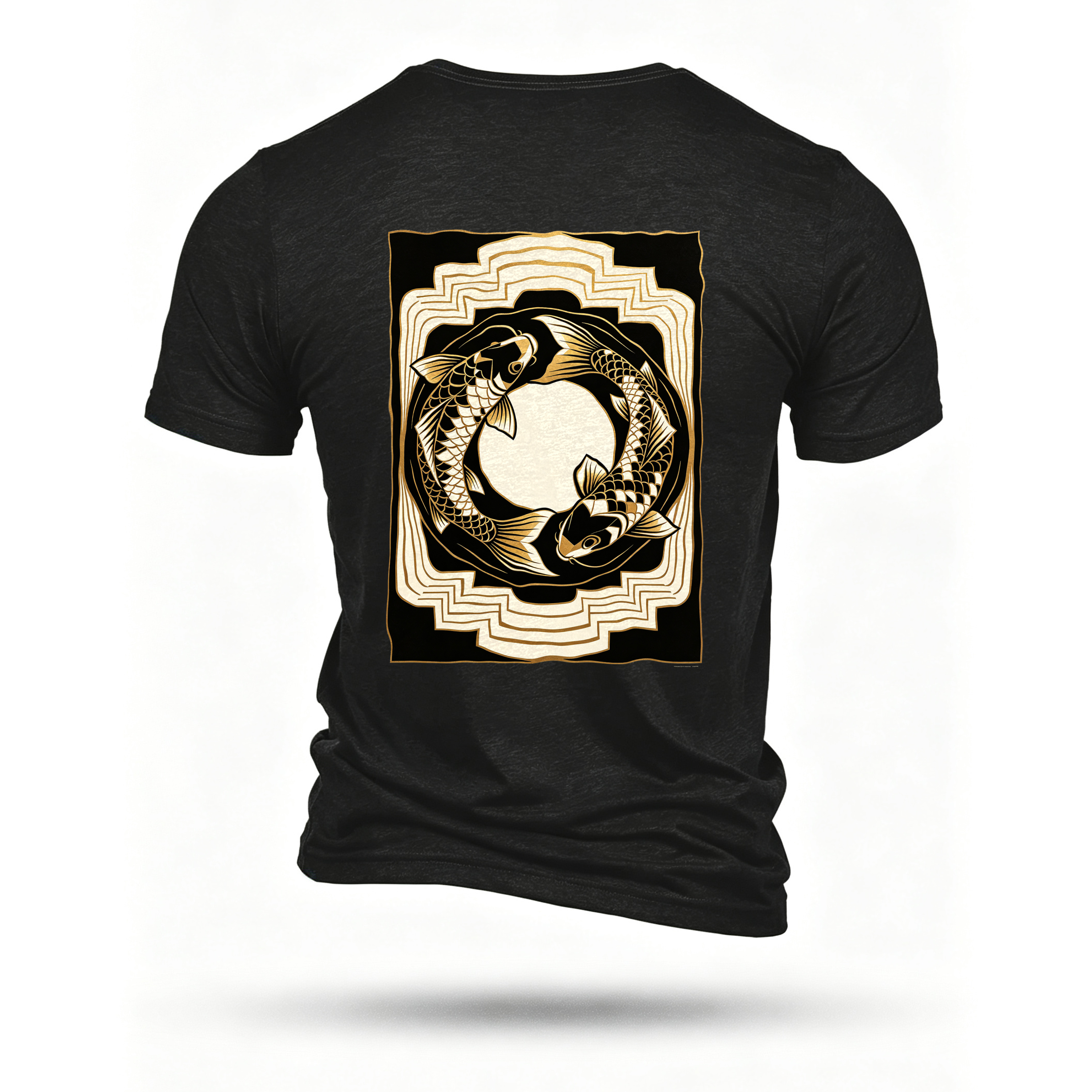 Black T-shirt, back print