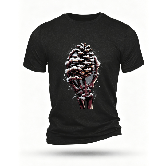 Black T-shirt, front print