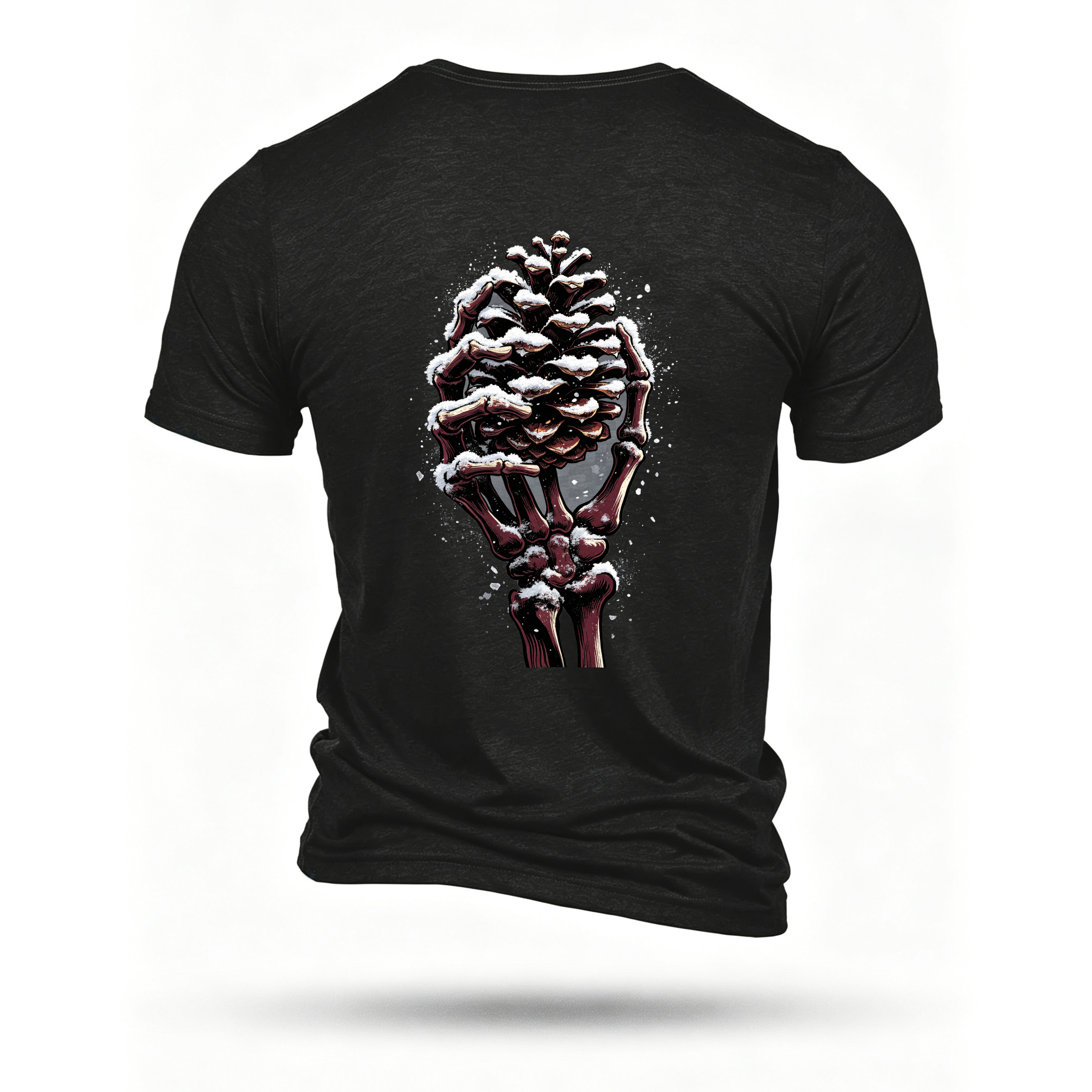 Black T-shirt, back print