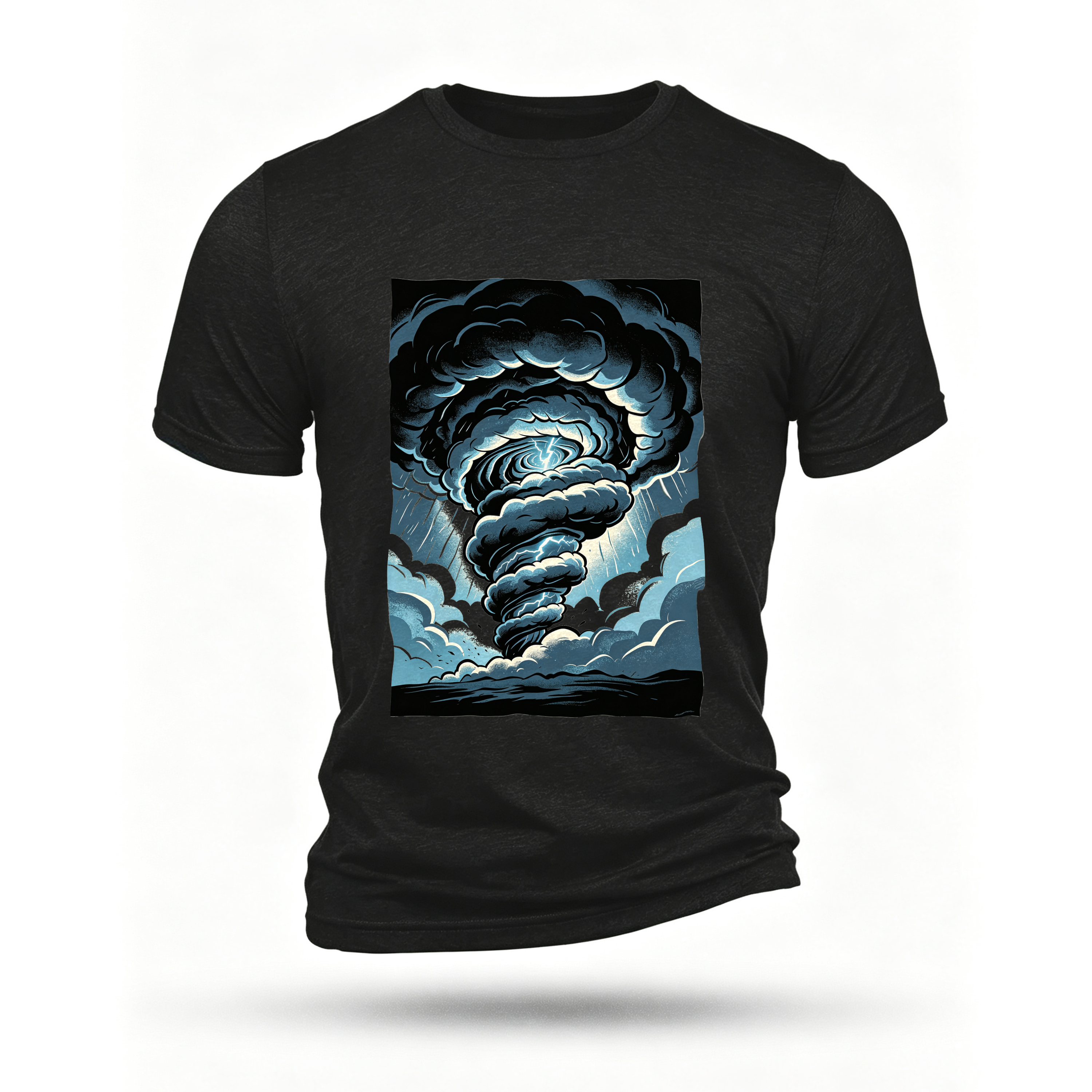 Black T-shirt, front print