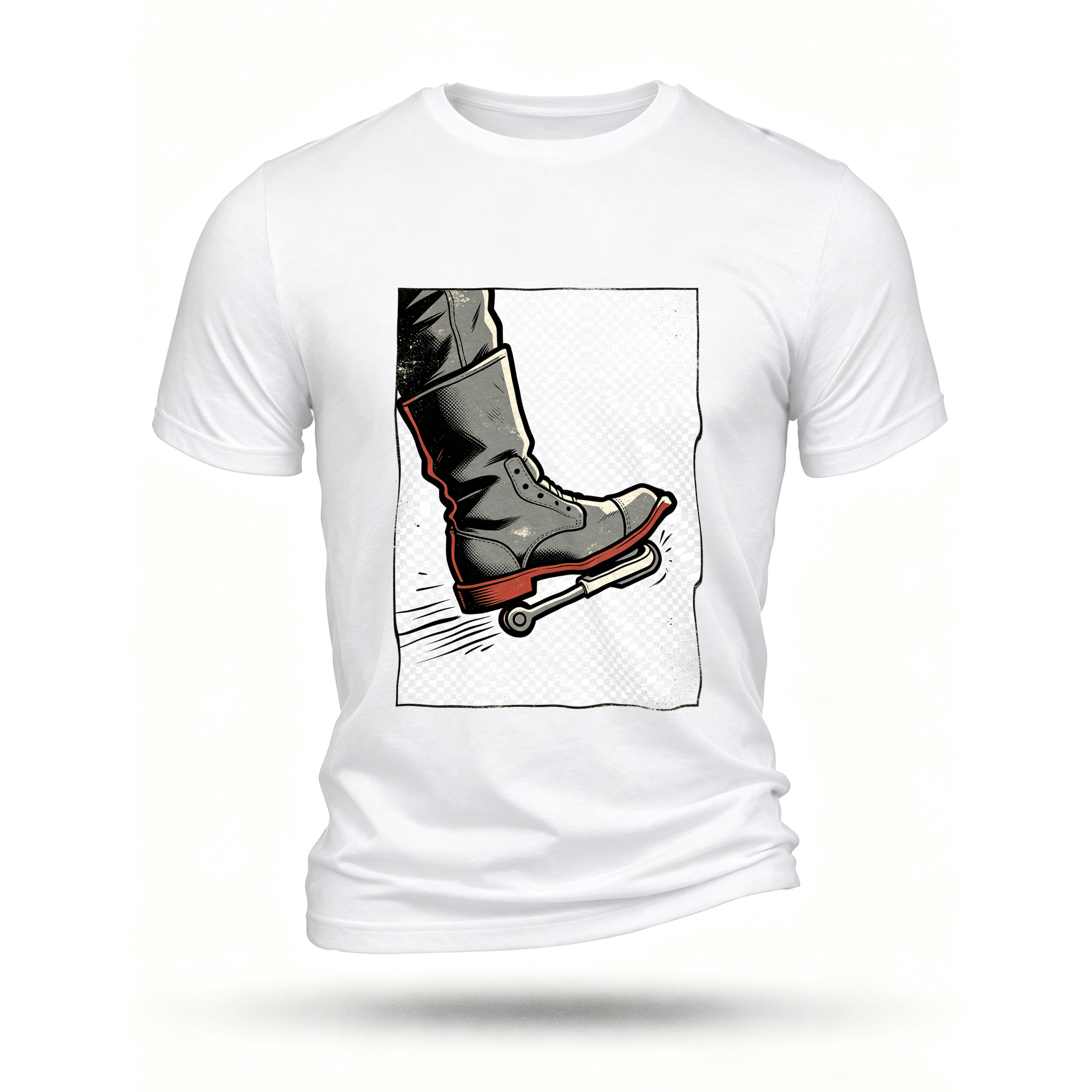 White T-shirt, front print