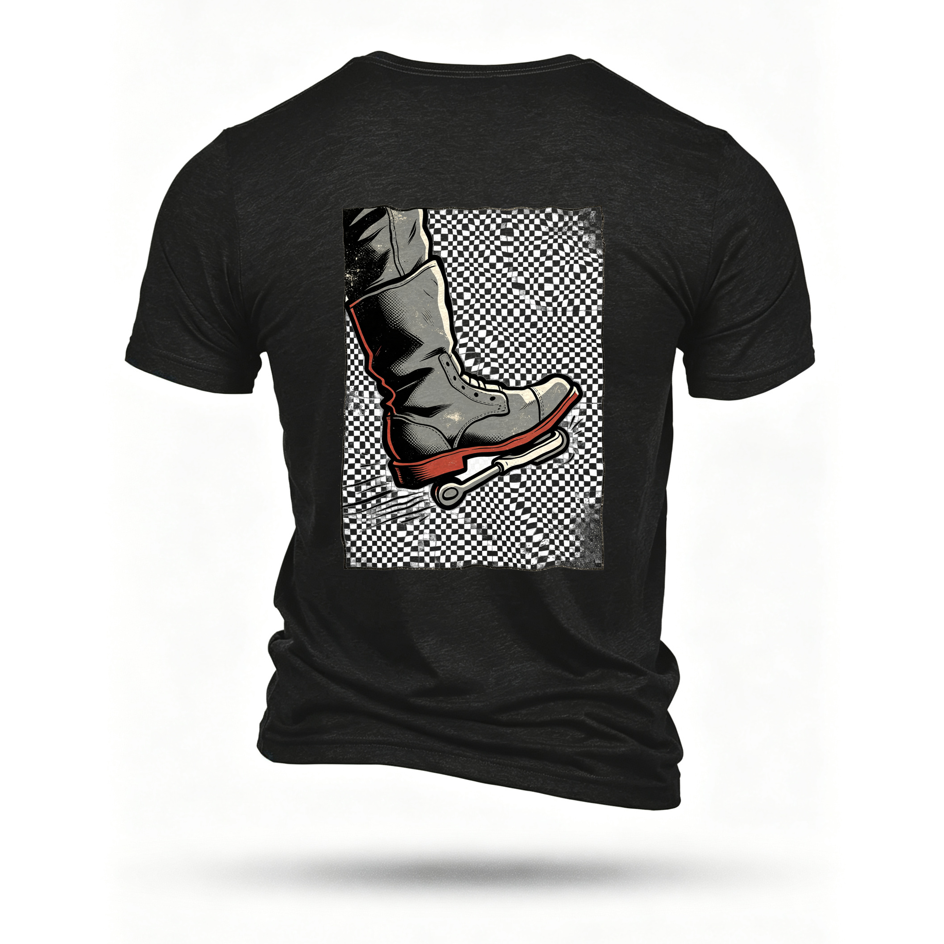 Black T-shirt, back print