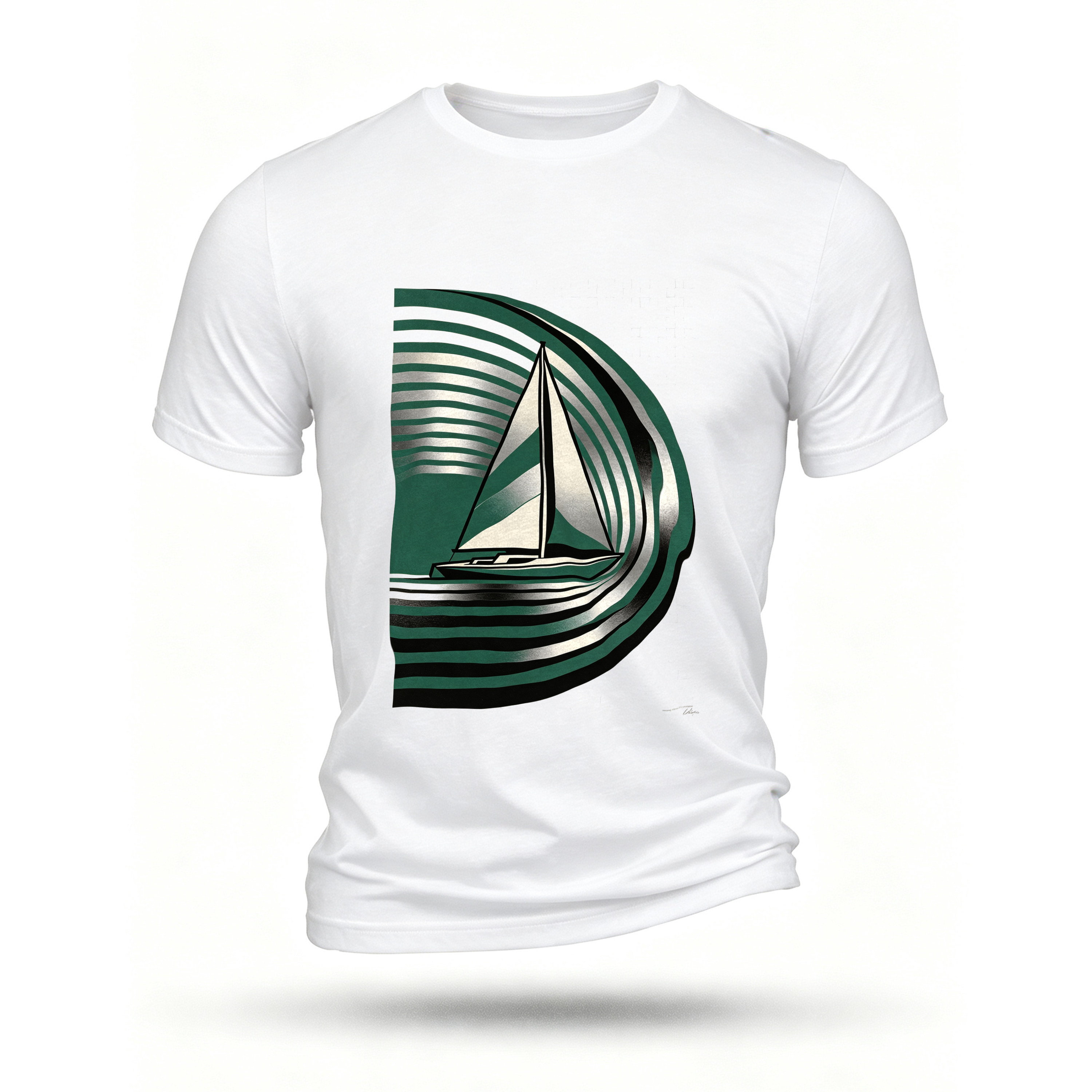 White T-shirt, front print
