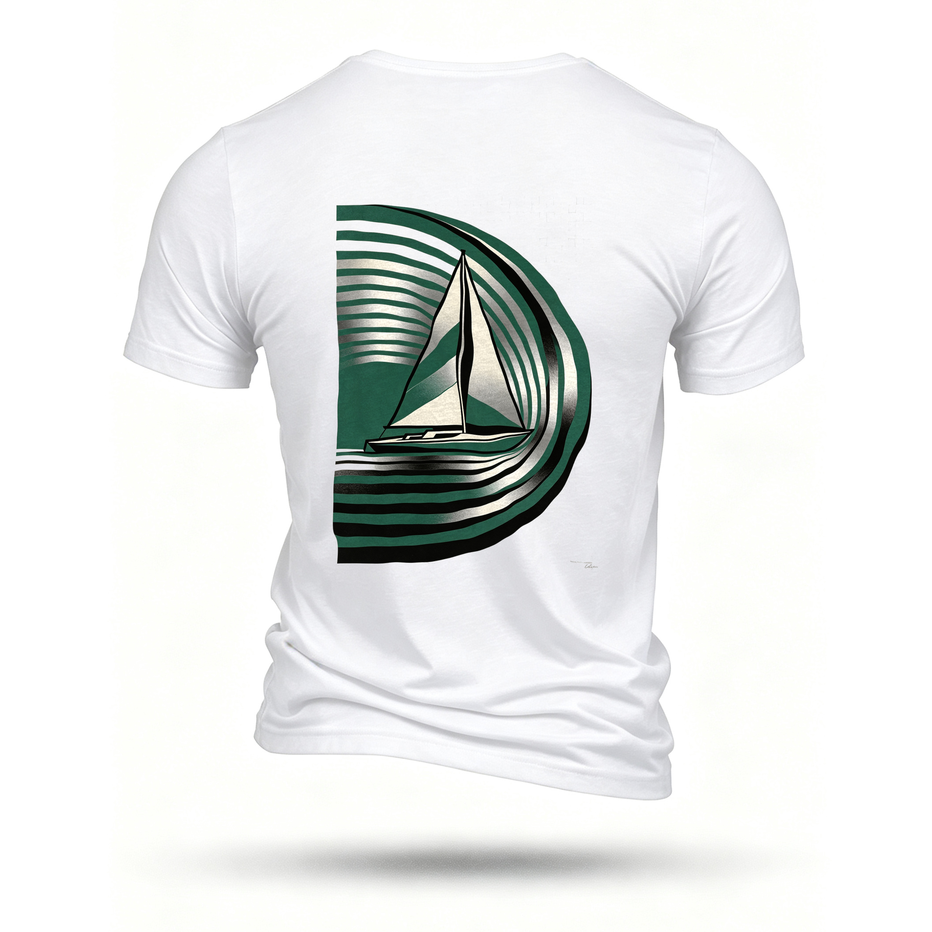 White T-shirt, back print