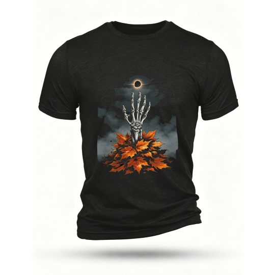 Black T-shirt, front print