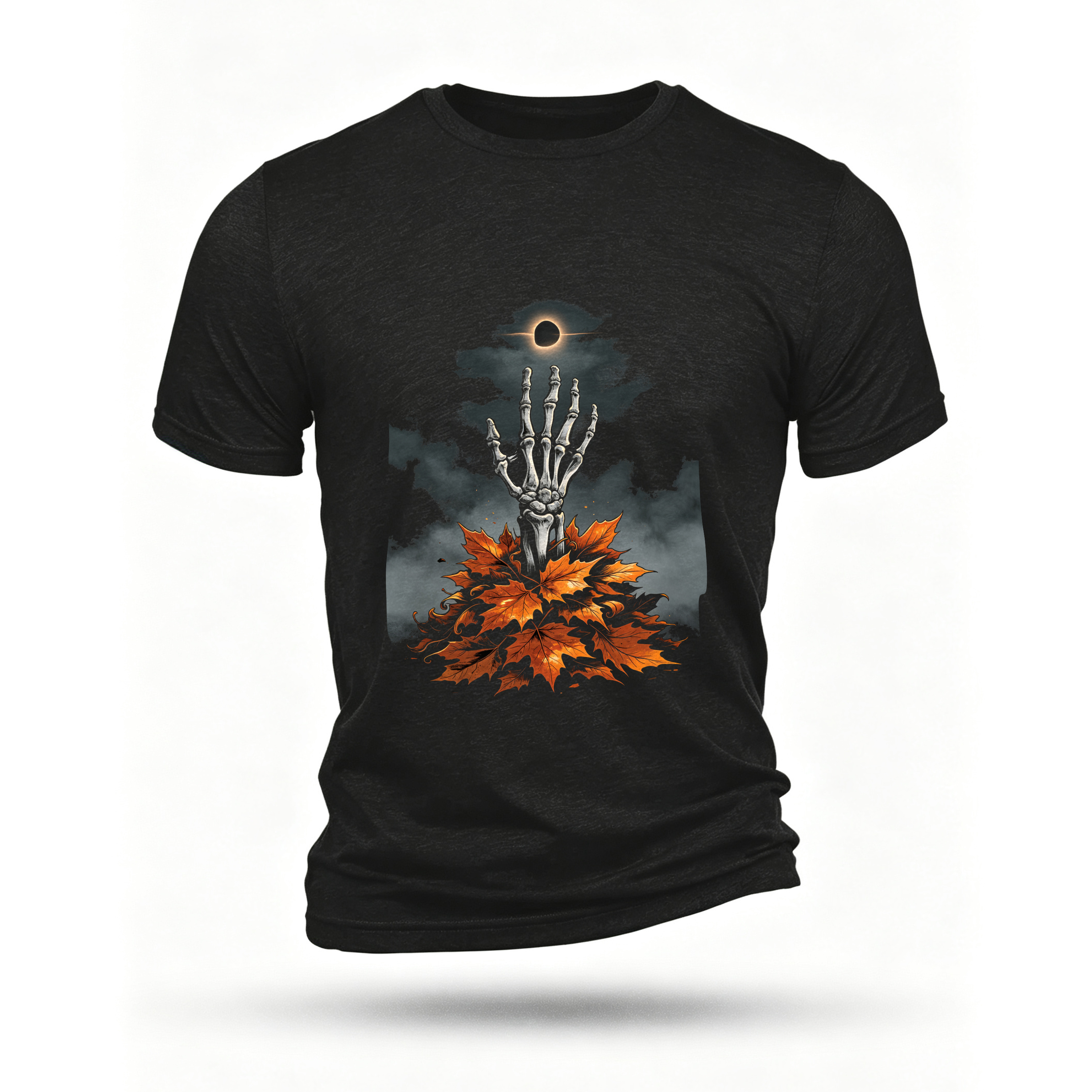 Black T-shirt, front print