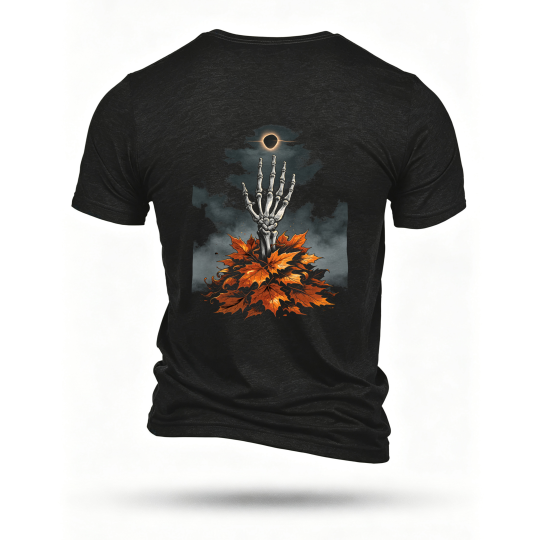 Black T-shirt, back print