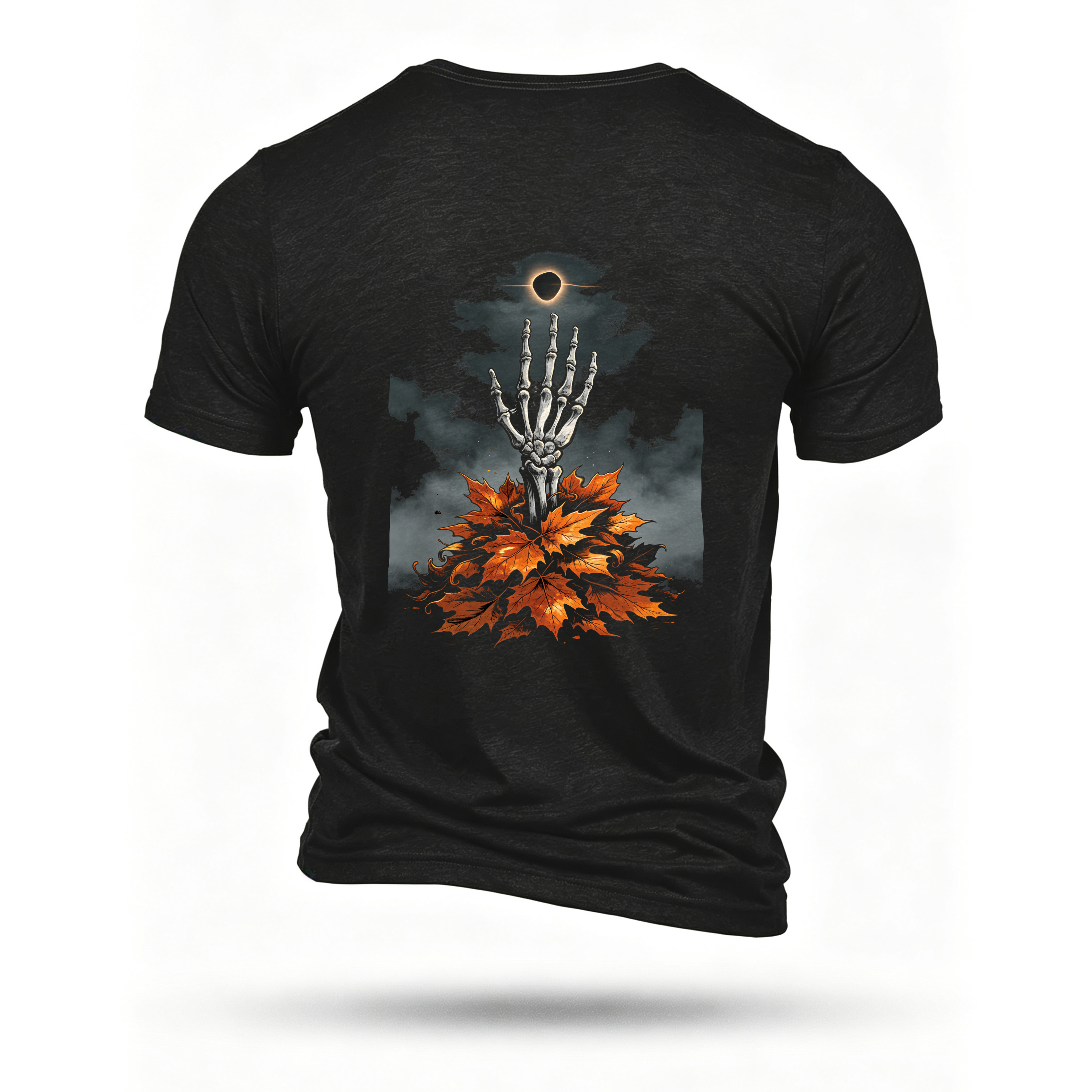 Black T-shirt, back print