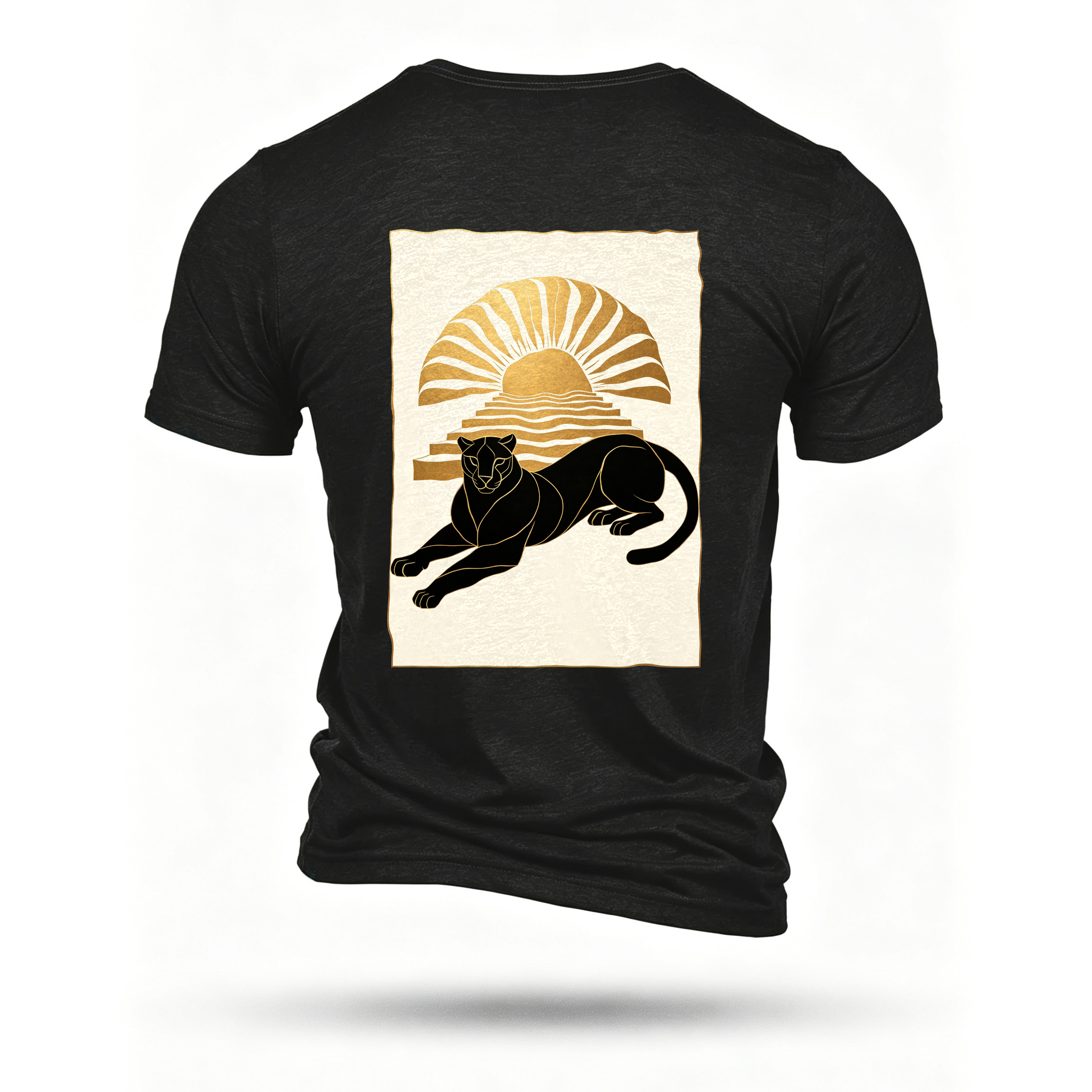 Black T-shirt, back print
